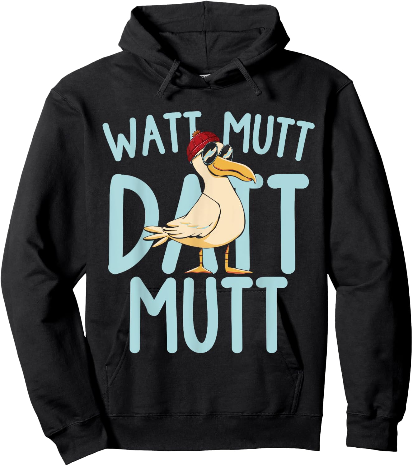 Lustige Möwe Mit Sonnebrille Norddeutsche Sprüche Hoodie - Hoodie | Black