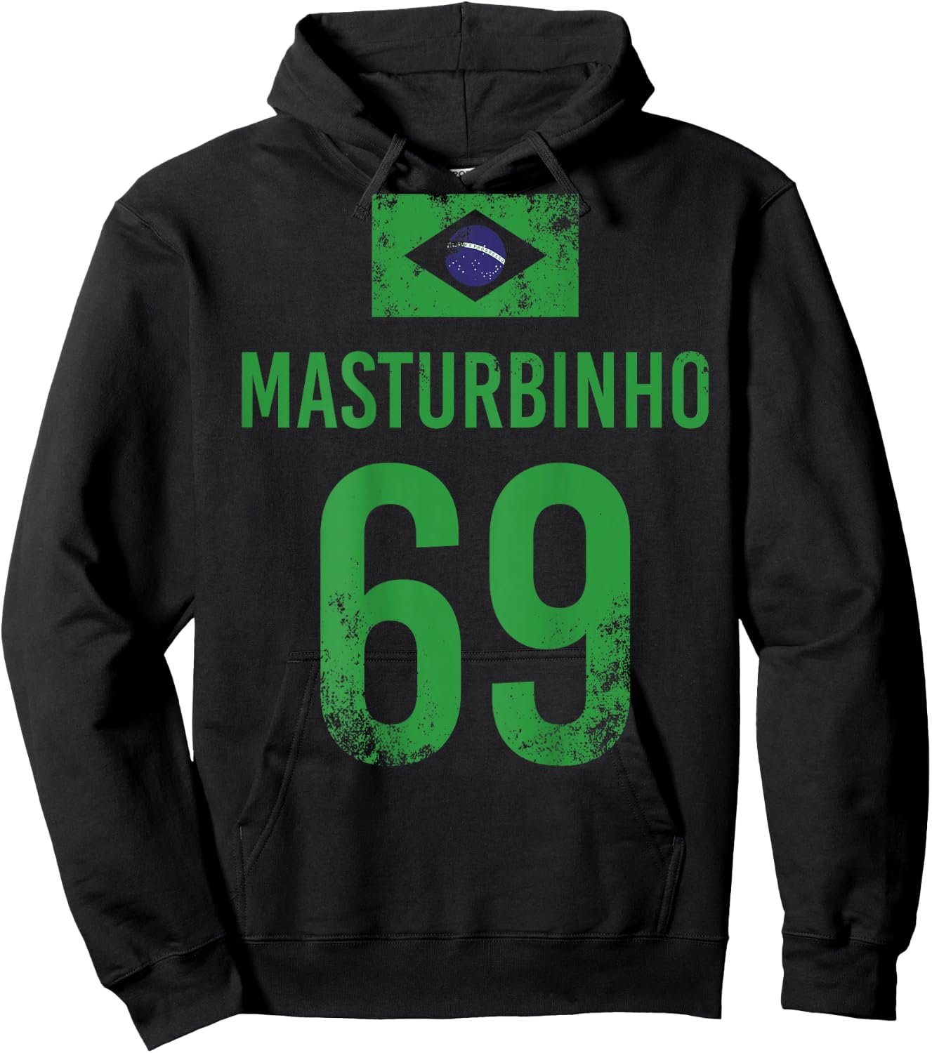 Brazil Football Name Masturbinho Fan , yellow Hoodie - Hoodie | Black