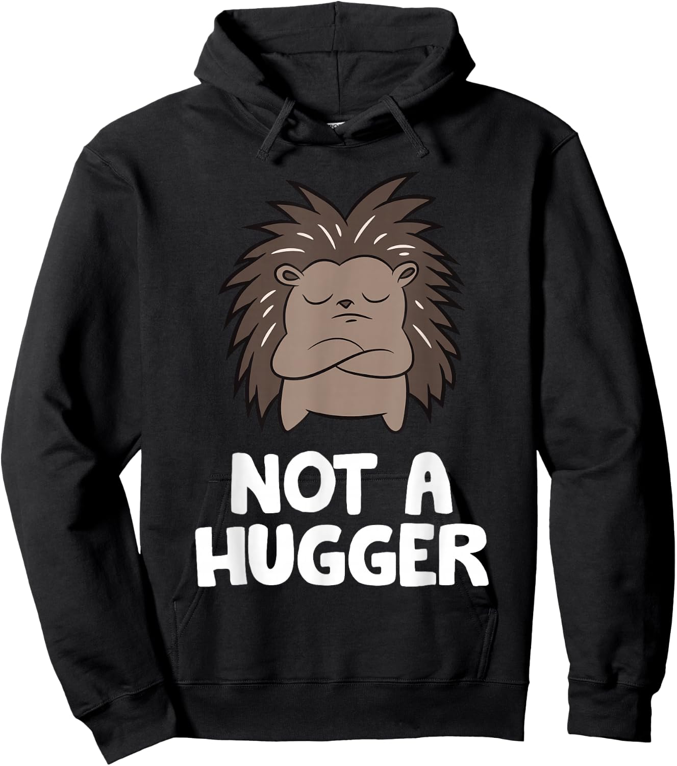 Not A Hugger Porcupine Hoodie - Hoodie | Black