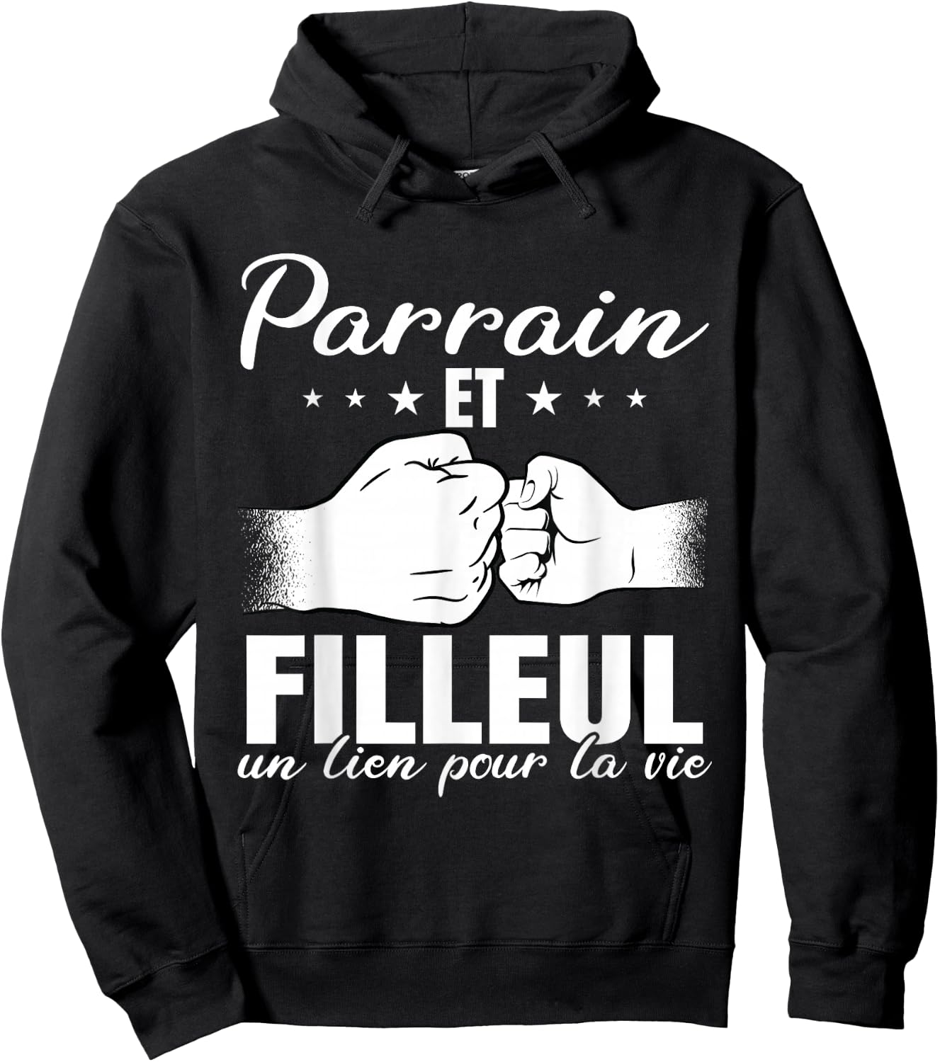Godfather and godson a team for life , Black Hoodie - Hoodie | Black