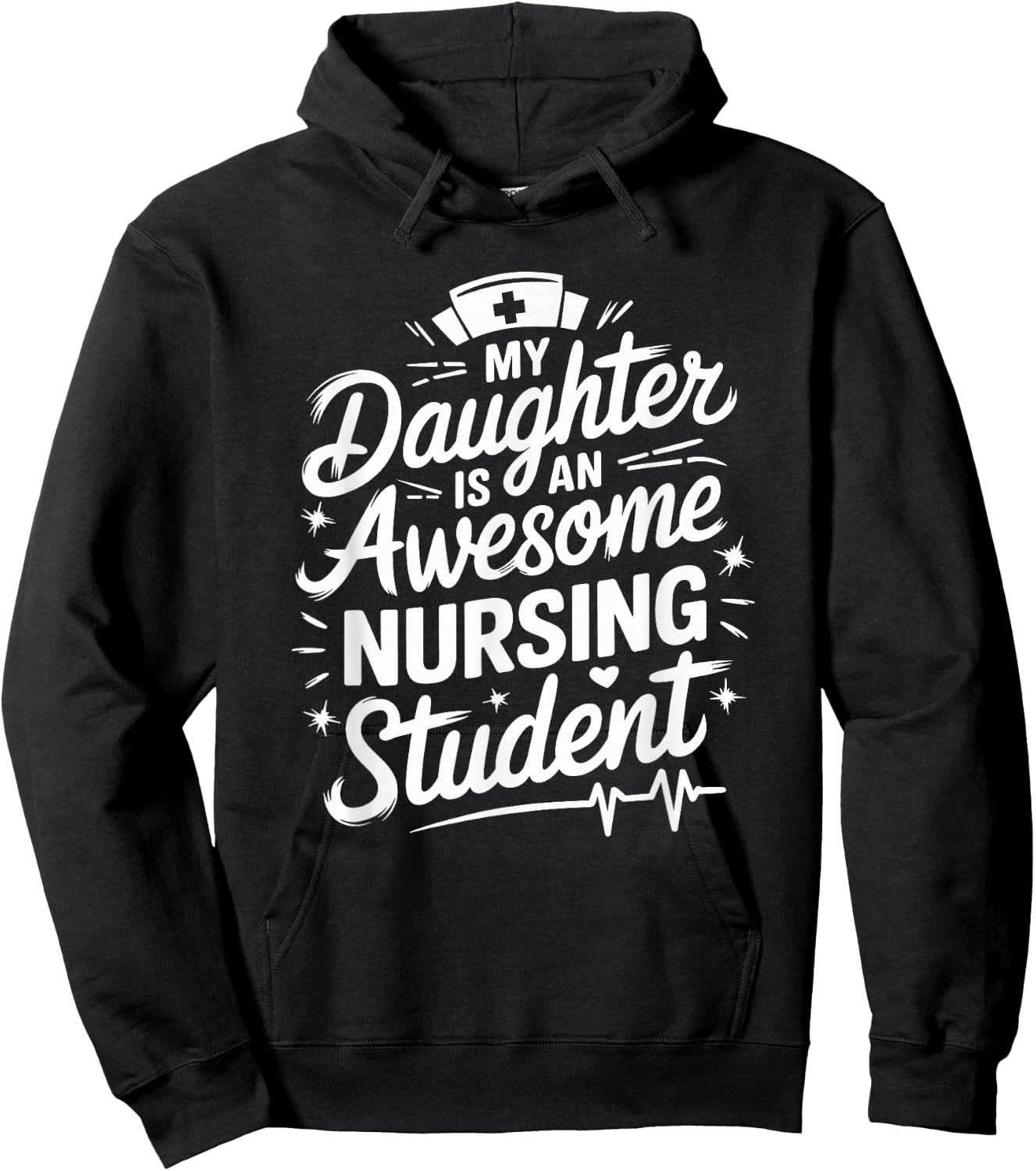 Nursing Daughter My Daughter Is An Awesome Nursing Student Hoodie - Hoodie | Black