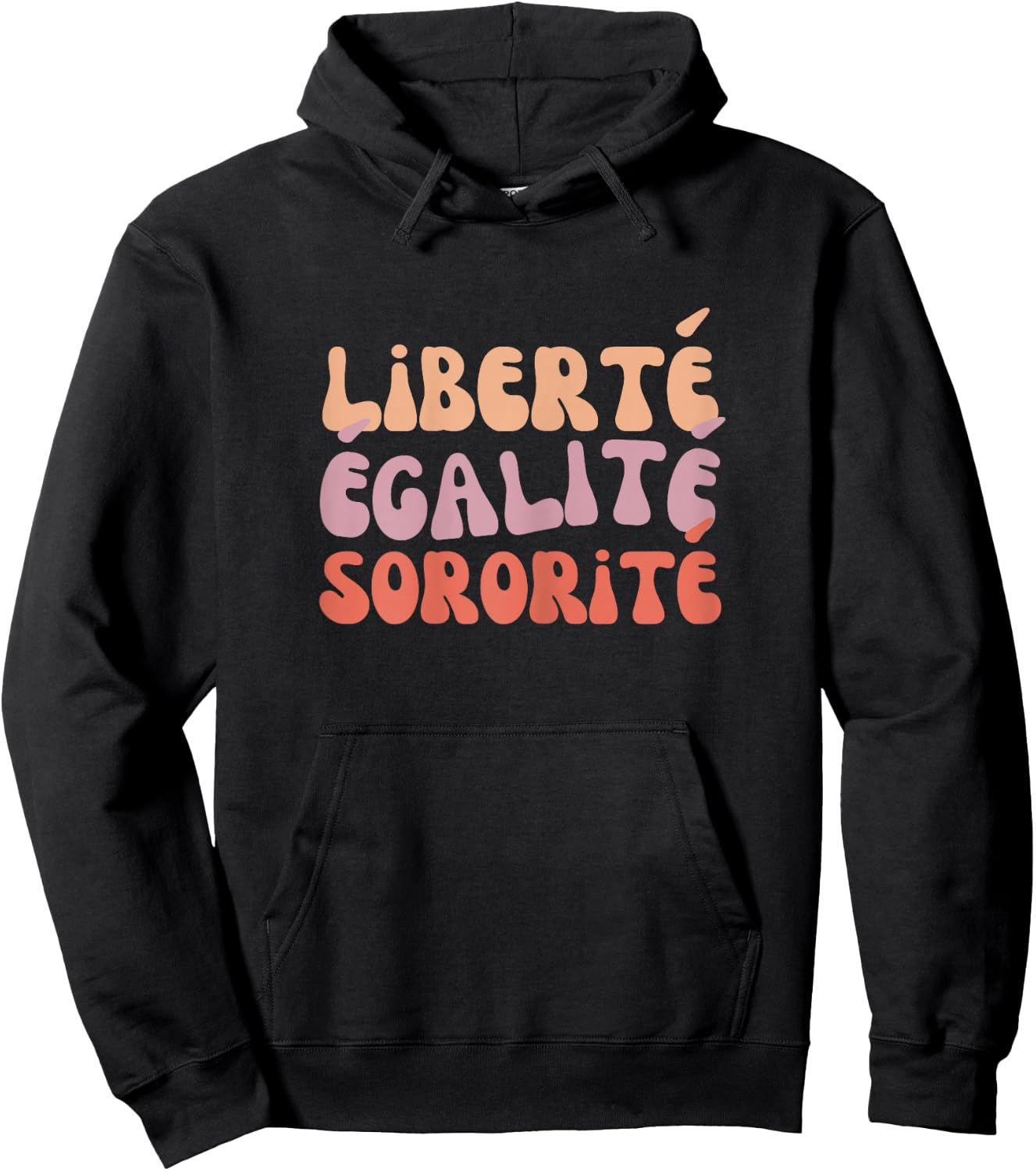 Freedom Equality Sorority Seventies for Sisters and Girlfriends , Black, Female X-Small Hoodie - Hoodie | Black