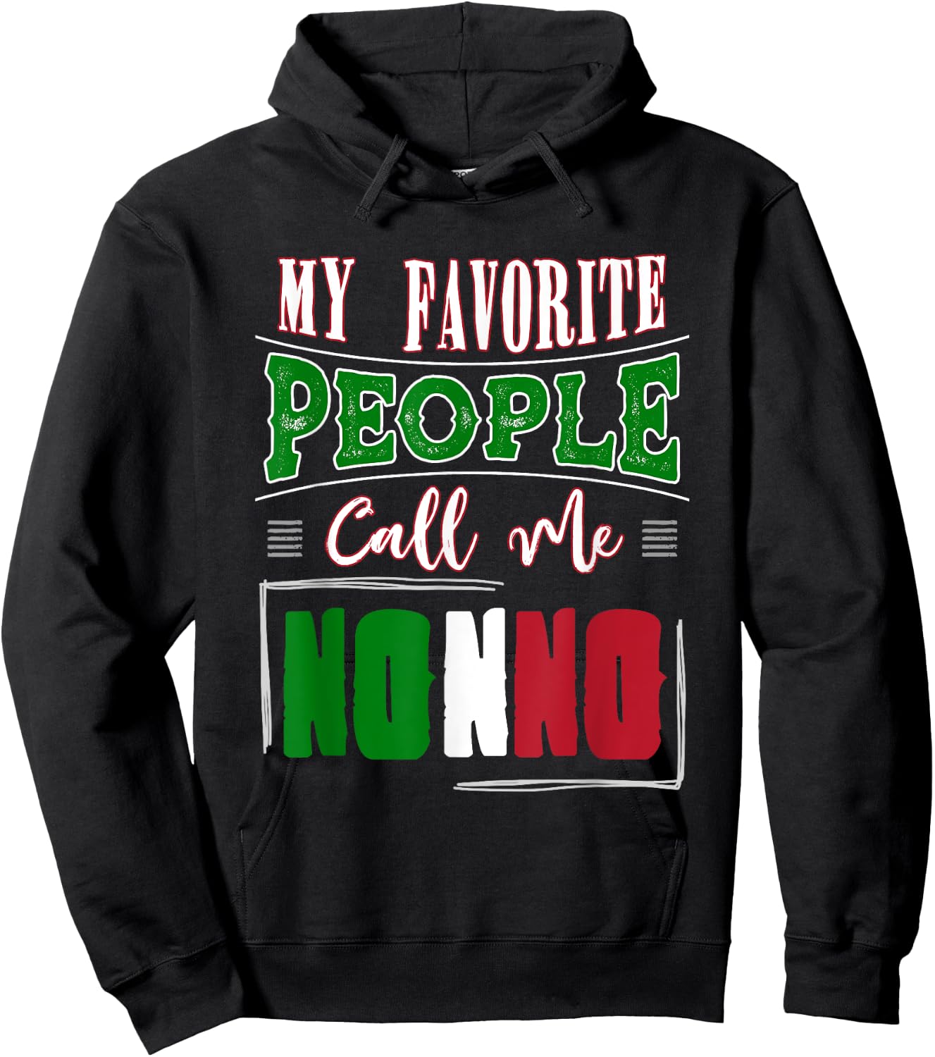Nonno Birthday Gift and Italian Grandpa Father's Day Hoodie - Hoodie | Black