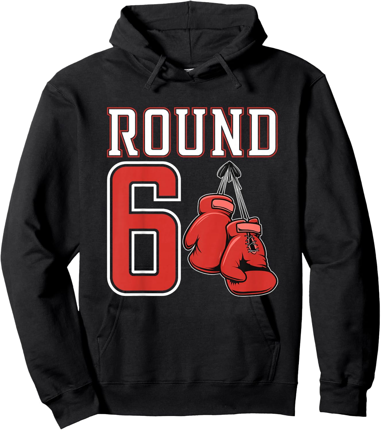 Kids 6th Birthday Boxing Boy 6 Year Old Boxer Bday Party Hoodie - Hoodie | Black