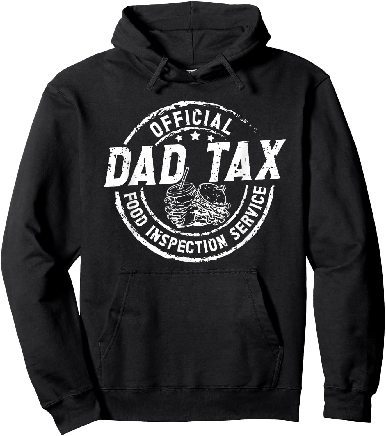 Official Dad Tax Food Inspection Service Funny Fathers Day Hoodie - Hoodie | Black