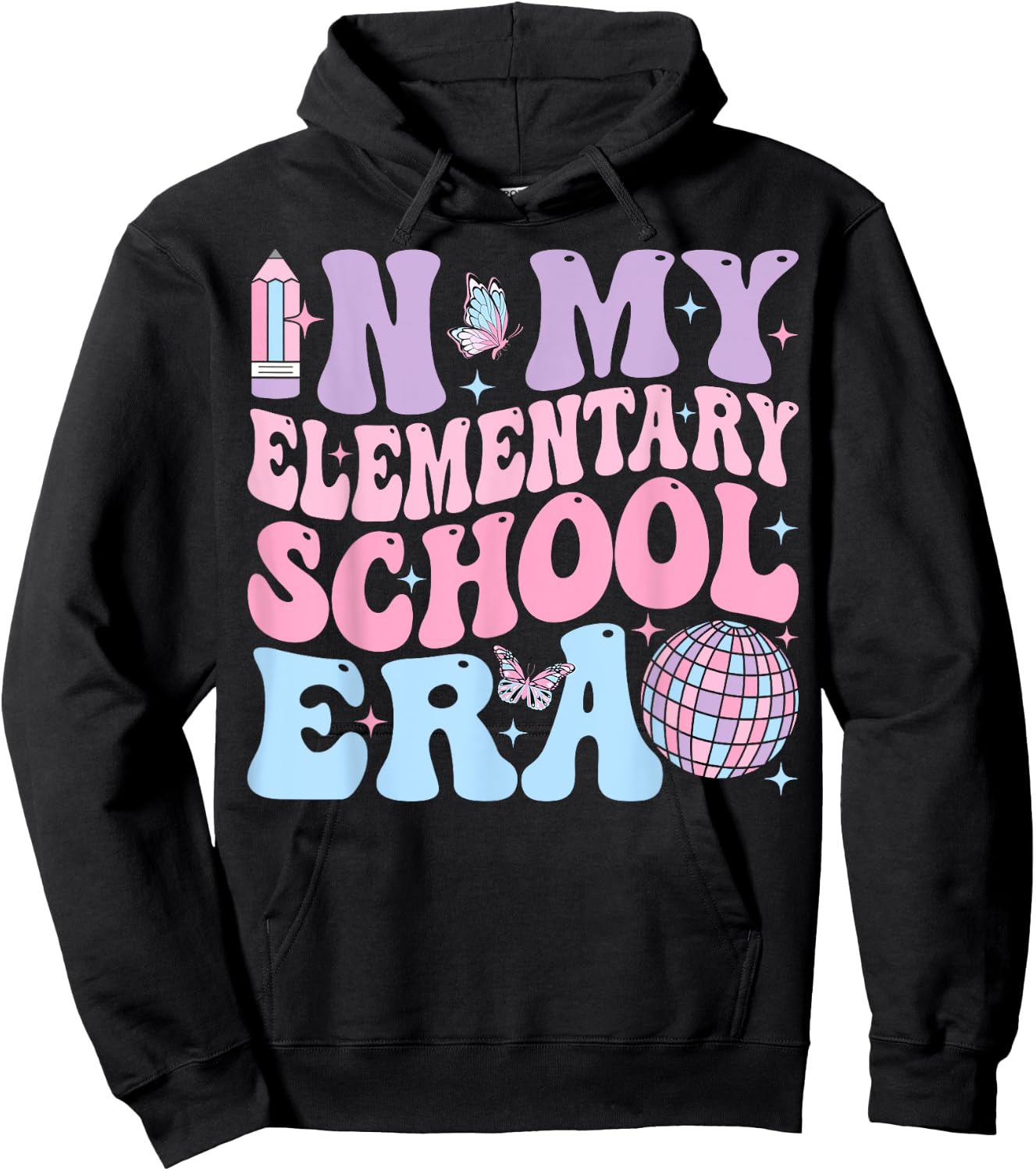 In My Elementary School Era Back To School Elementary School Hoodie - Hoodie | Black