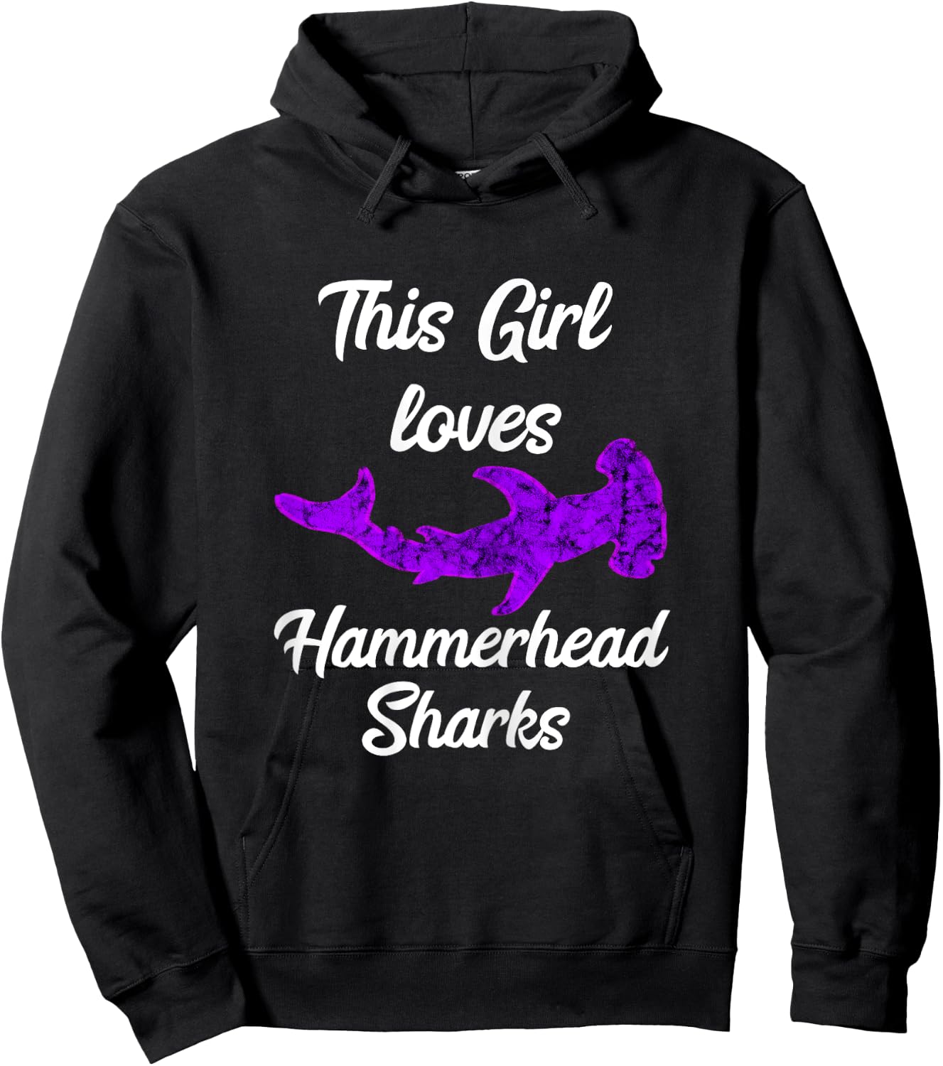 This Girl Loves Hammerhead Shark Sphyrna Ocean Fish Hoodie - Hoodie | Black