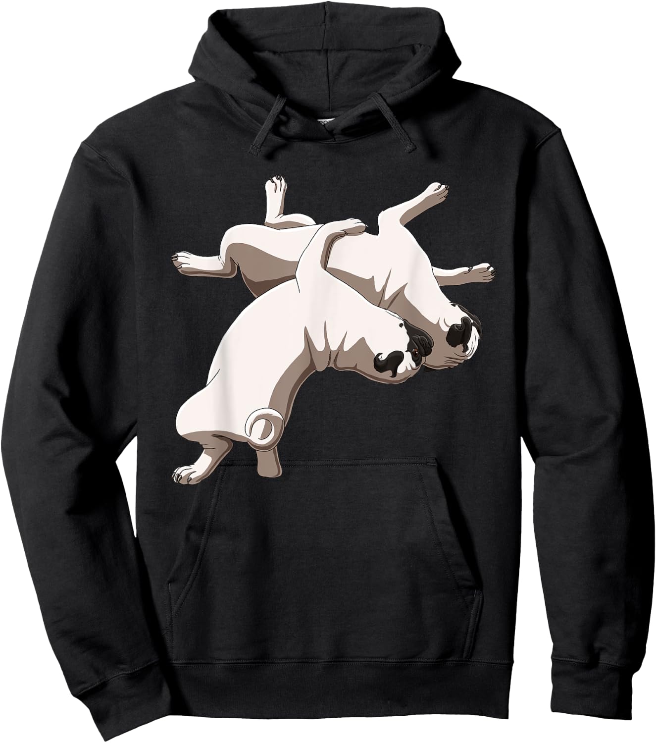 Funny Wrestling Dog Wrestler Pug Women Girls Kids Hoodie - Hoodie | Black