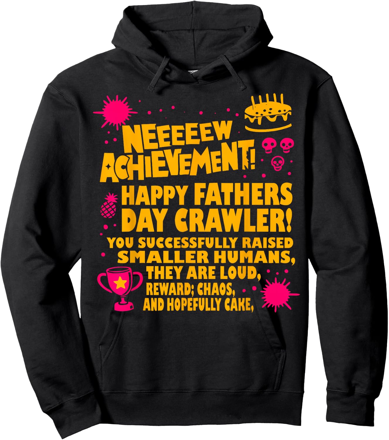 Happy Fathers Day Crawler New Achievement Gamer Dad Hoodie - Hoodie | Black