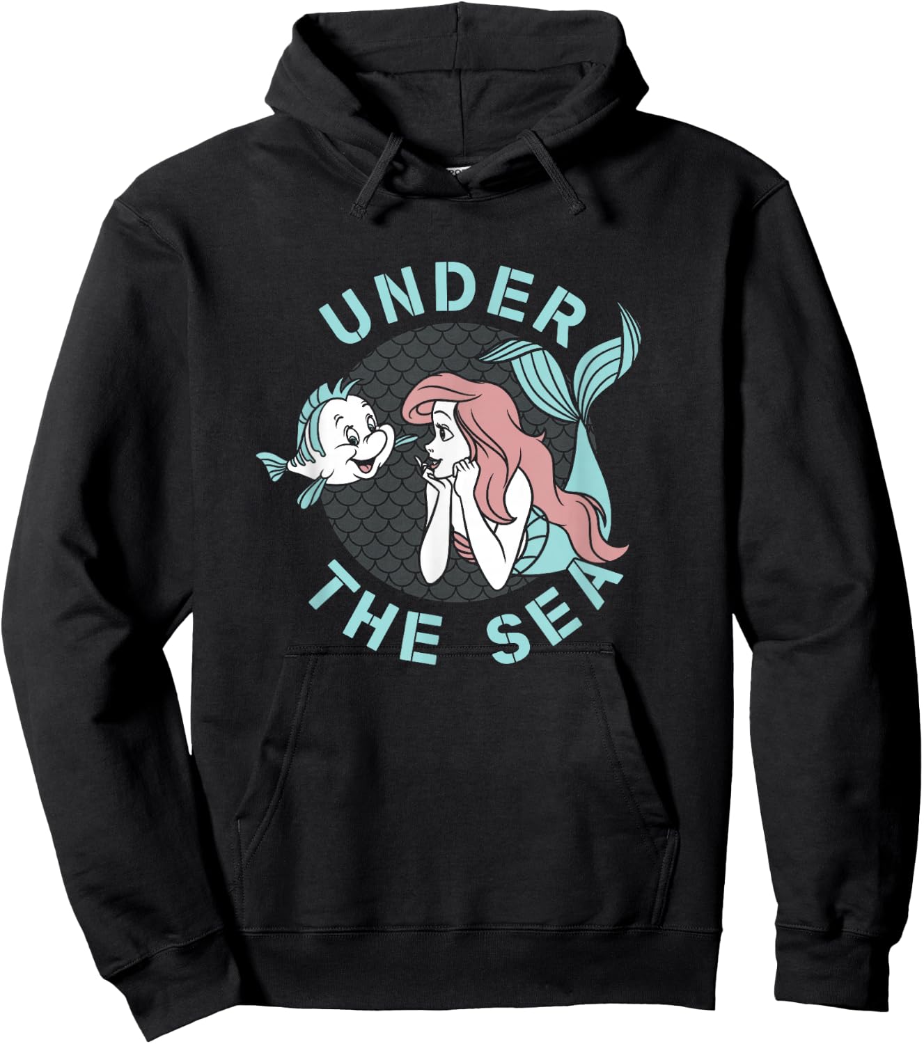 Disney The Little Mermaid & Flounder Friends Under The Sea Hoodie - Hoodie | Black