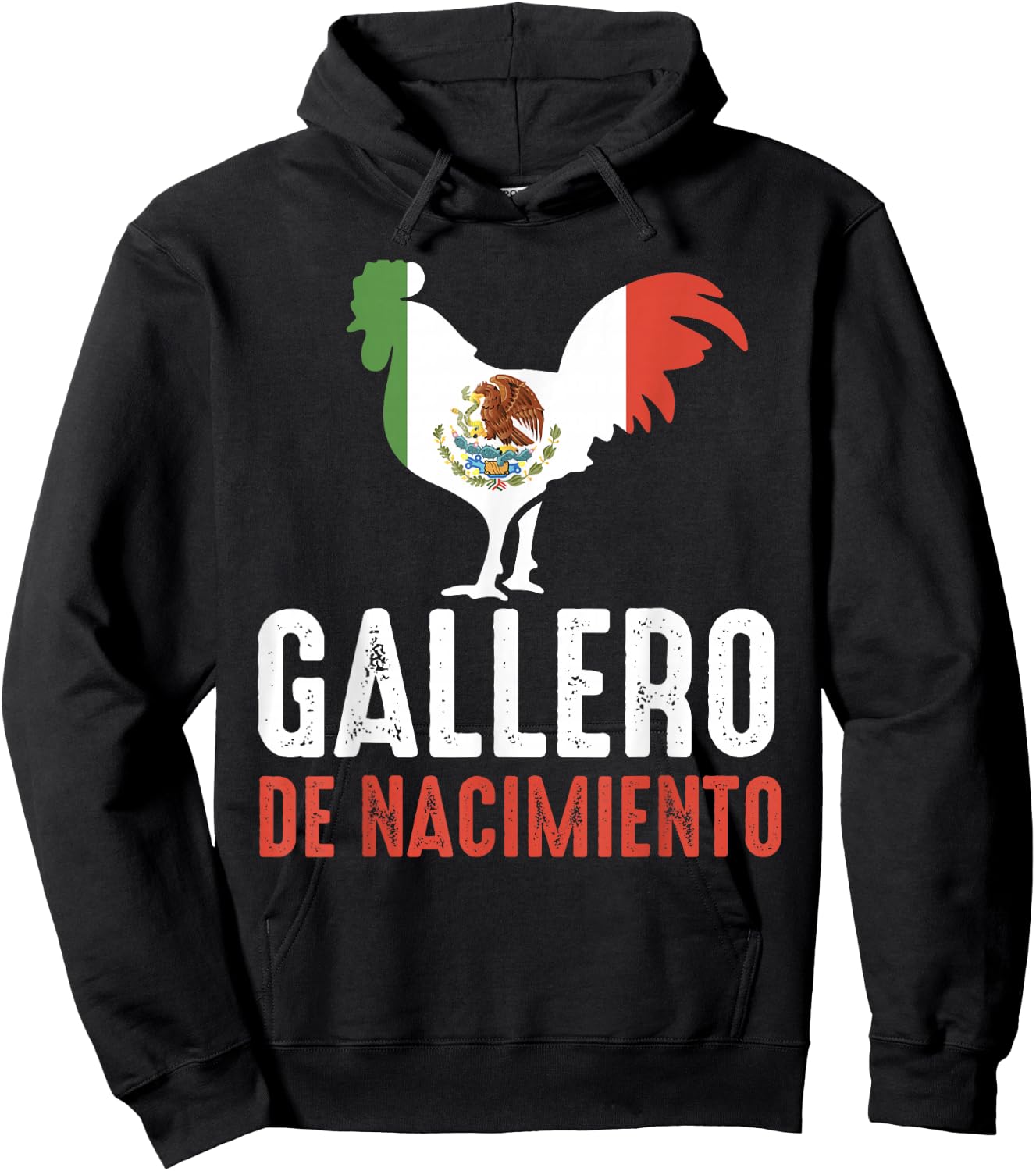 Gallero Mexicano Peleas Gallos Mexican Rooster Dominican Hoodie - Hoodie | Black