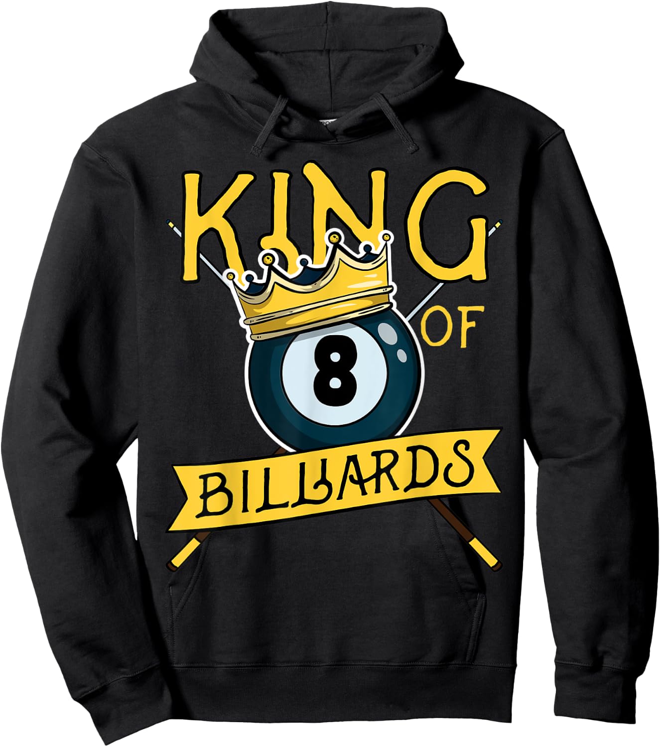 Pool Player 8 Ball Snooker Dad Joke Funny King Of Billiards Hoodie - Hoodie | Black