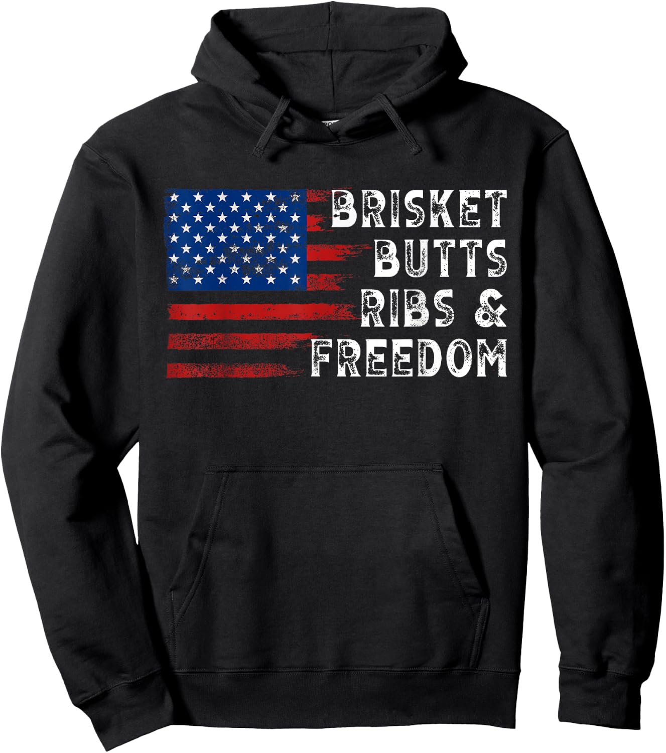 Brisket Butts Ribs and Freedom Steak cooking Beef Roast Hoodie - Hoodie | Black