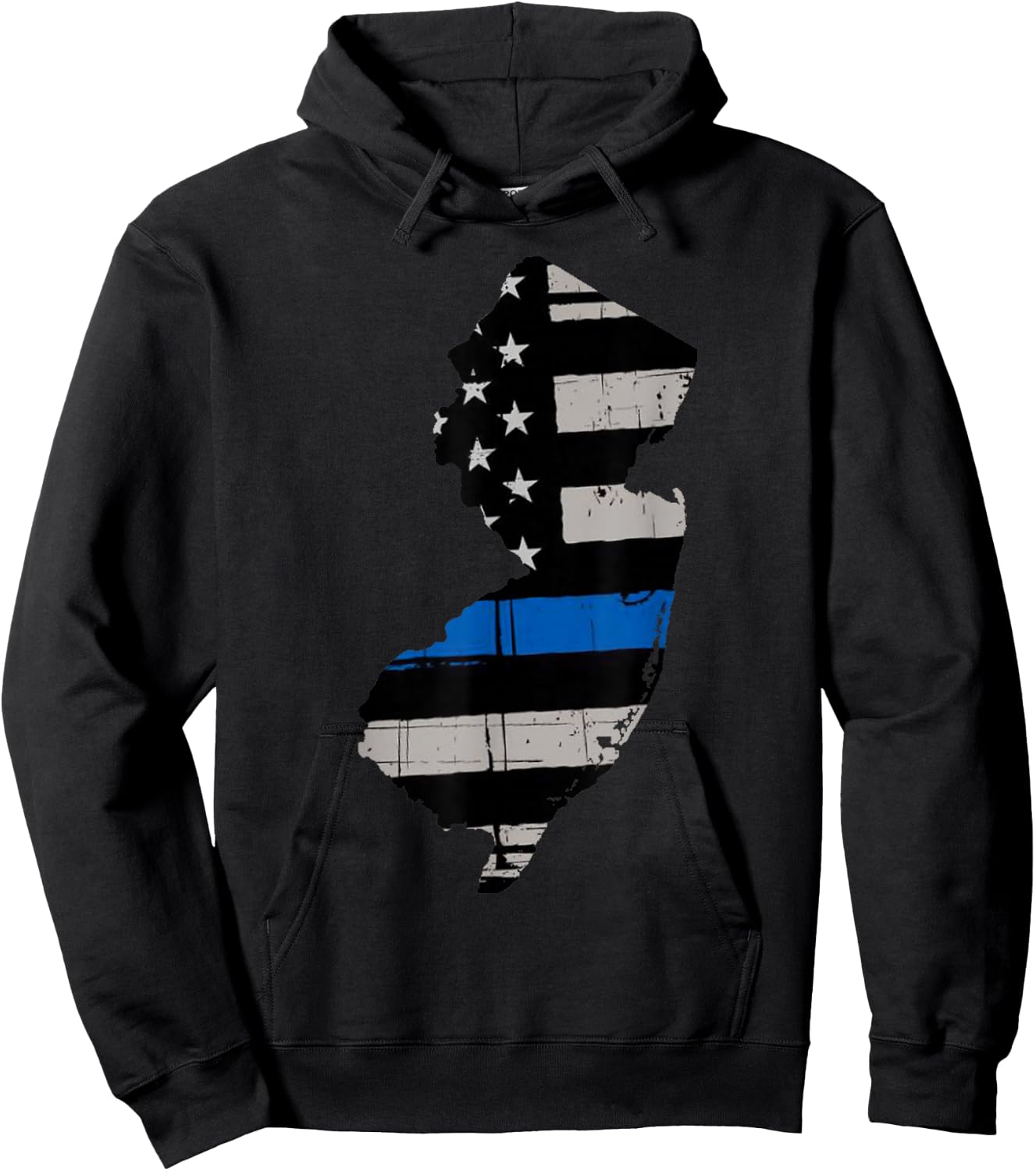 Support Law Enforcement New Jersey NJ State Police Hoodie - Hoodie | Black