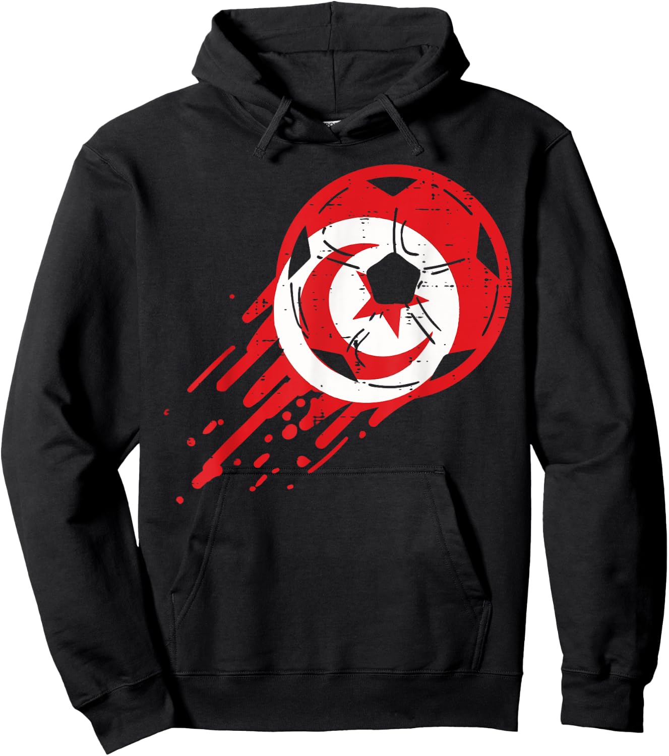 Tunisia Flag Tunisian Soccer Football Fan Men Women Kids Hoodie - Hoodie | Black