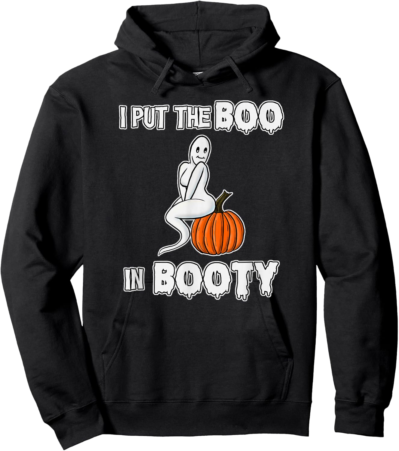 Funny Halloween 2022 I put the Boo in Booty Ghost Hoodie - Hoodie | Black
