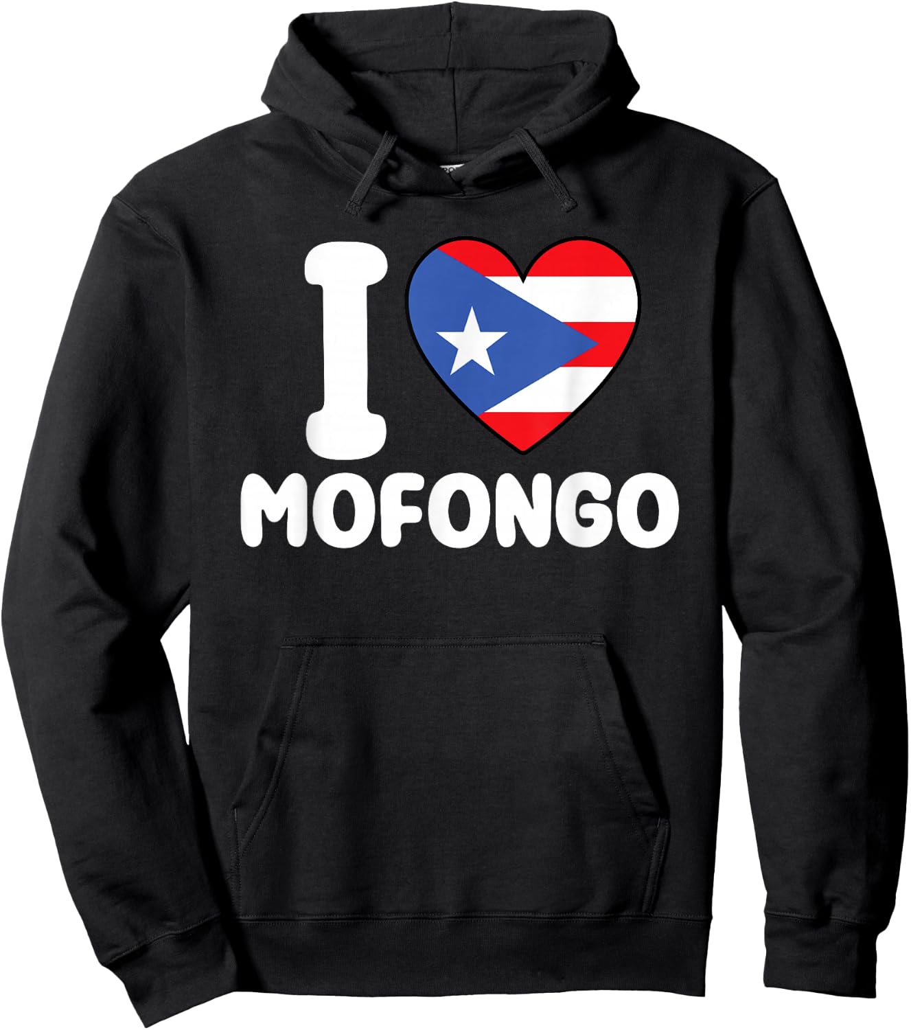 I Love Mofongo - Puerto Rican Flag Puerto Rico Lover Hoodie - Hoodie | Black