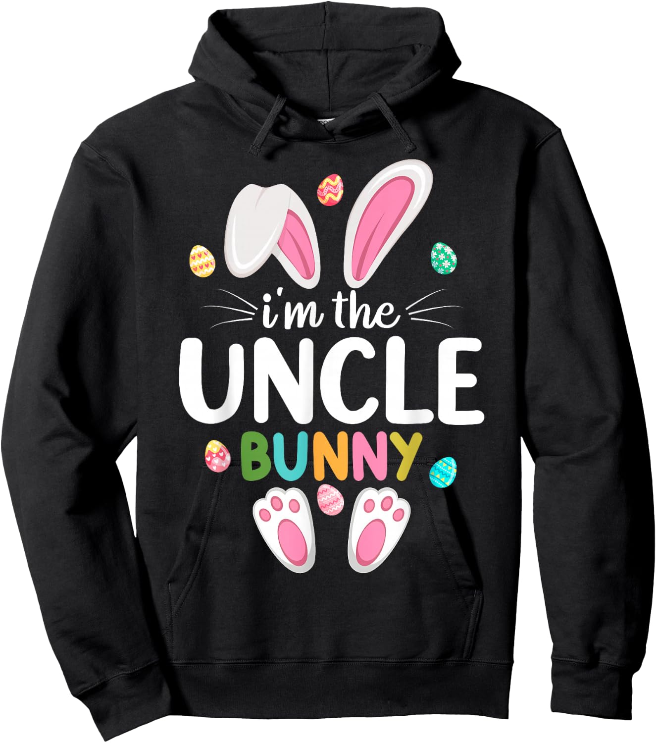 I'm The Uncle Bunny Matching Family Easter Hoodie - Hoodie | Black