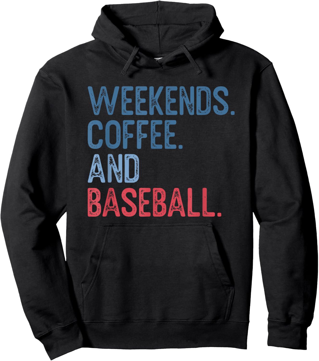 Weekends Coffee and Baseball Hoodie - Hoodie | Black