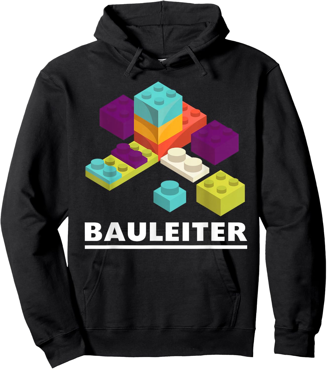 Construction Manager – Construction Worker Costume – Building Blocks Hoodie - Hoodie | Black