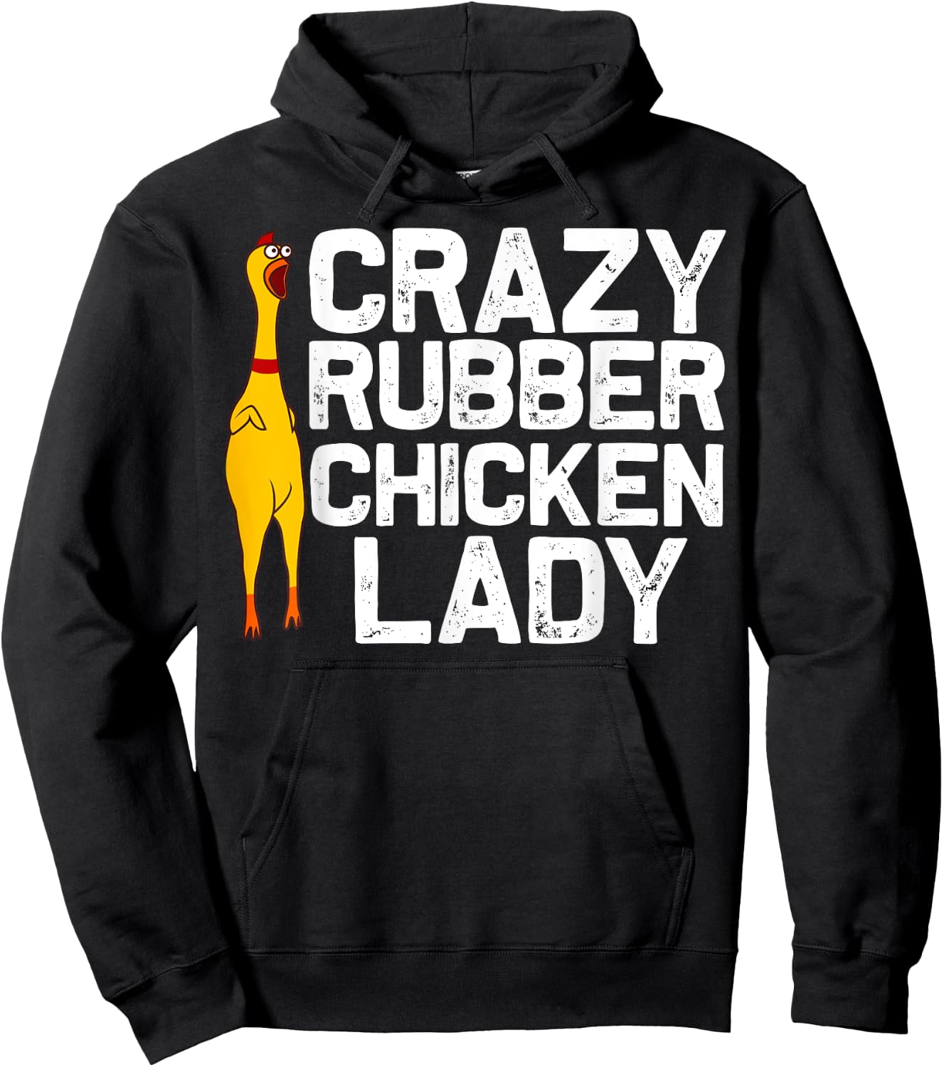 Funny Rubber Chicken Gift Women Mom Rubber Chicken Costume Hoodie - Hoodie | Black