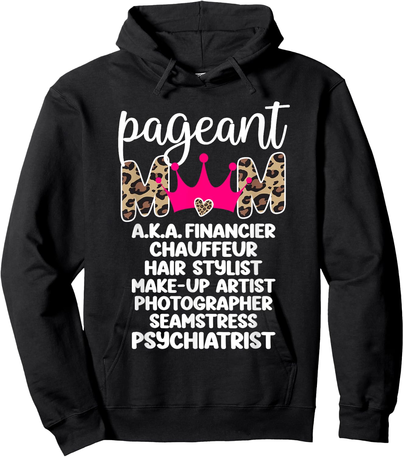 Pageant Mom Definition Pageant Mama Pageant Mother Hoodie - Hoodie | Black
