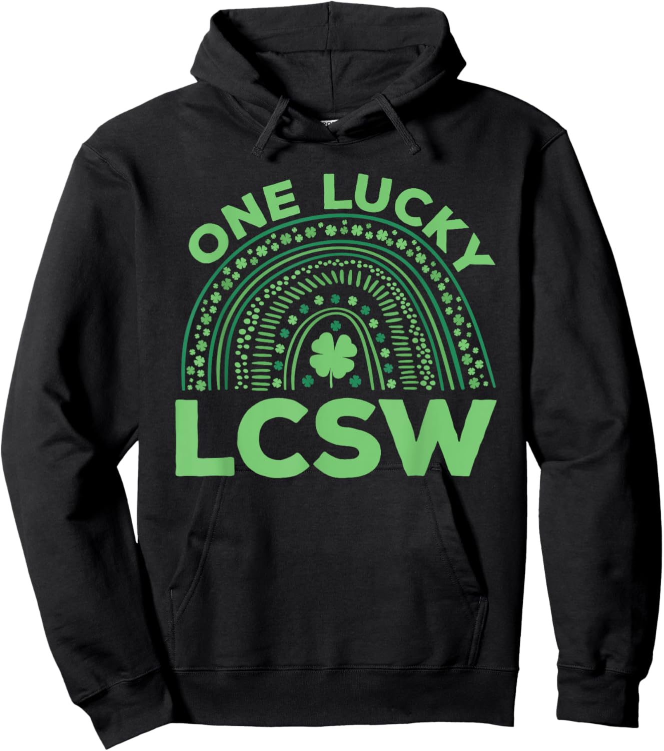 One Lucky LCSW St. Patrick's Day Costume St. Paddy's Day Hoodie - Hoodie | Black