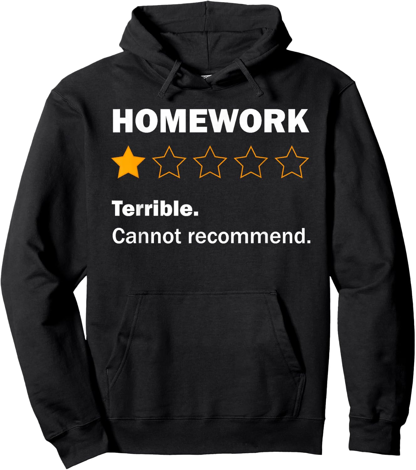 Funny Homework Joke School Humour Meme For Kids Teens Hoodie - Hoodie | Black