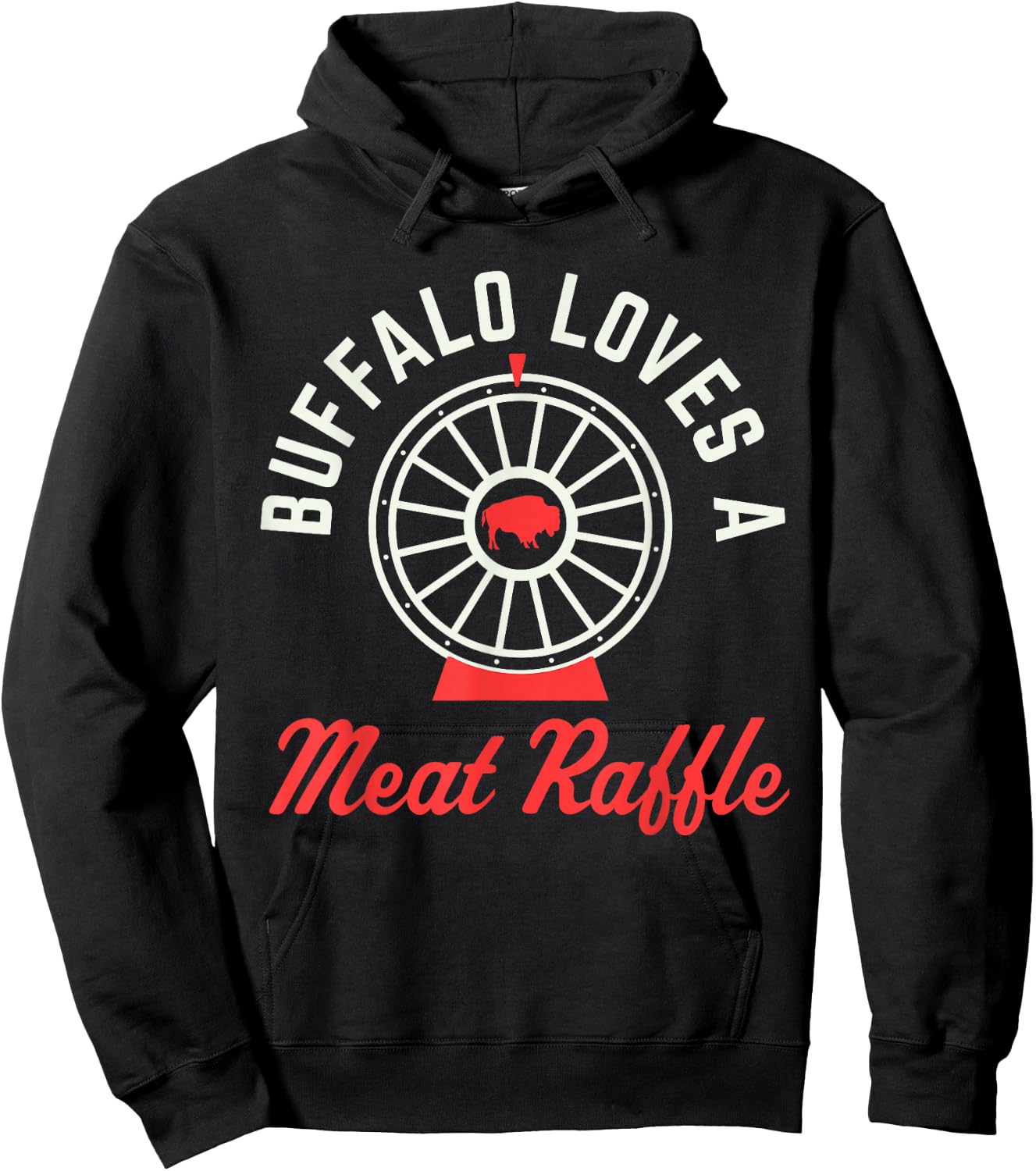 Funny Meat Raffle Buffalo Loves a Meat Raffle WNY Hoodie - Hoodie | Black