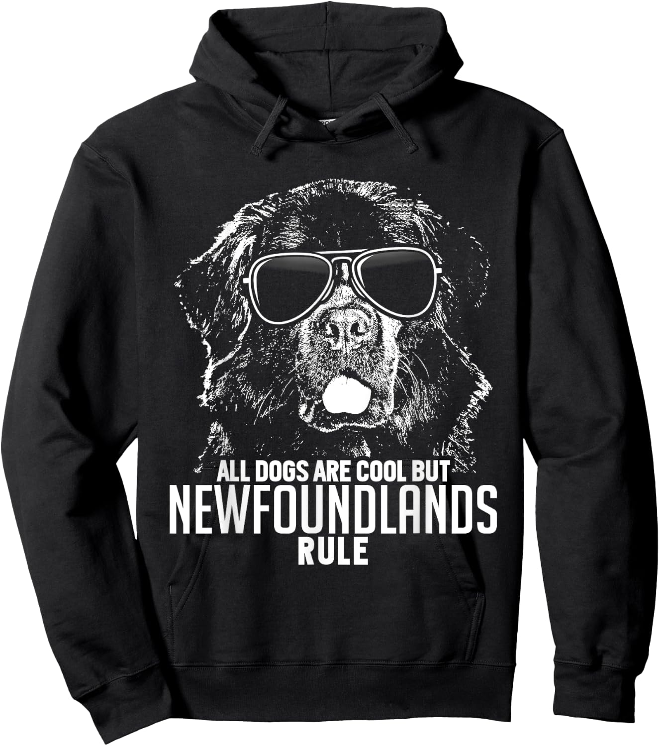 Dogs are Cool But Newfoundlands Rule Funny Hoodie - Hoodie | Black