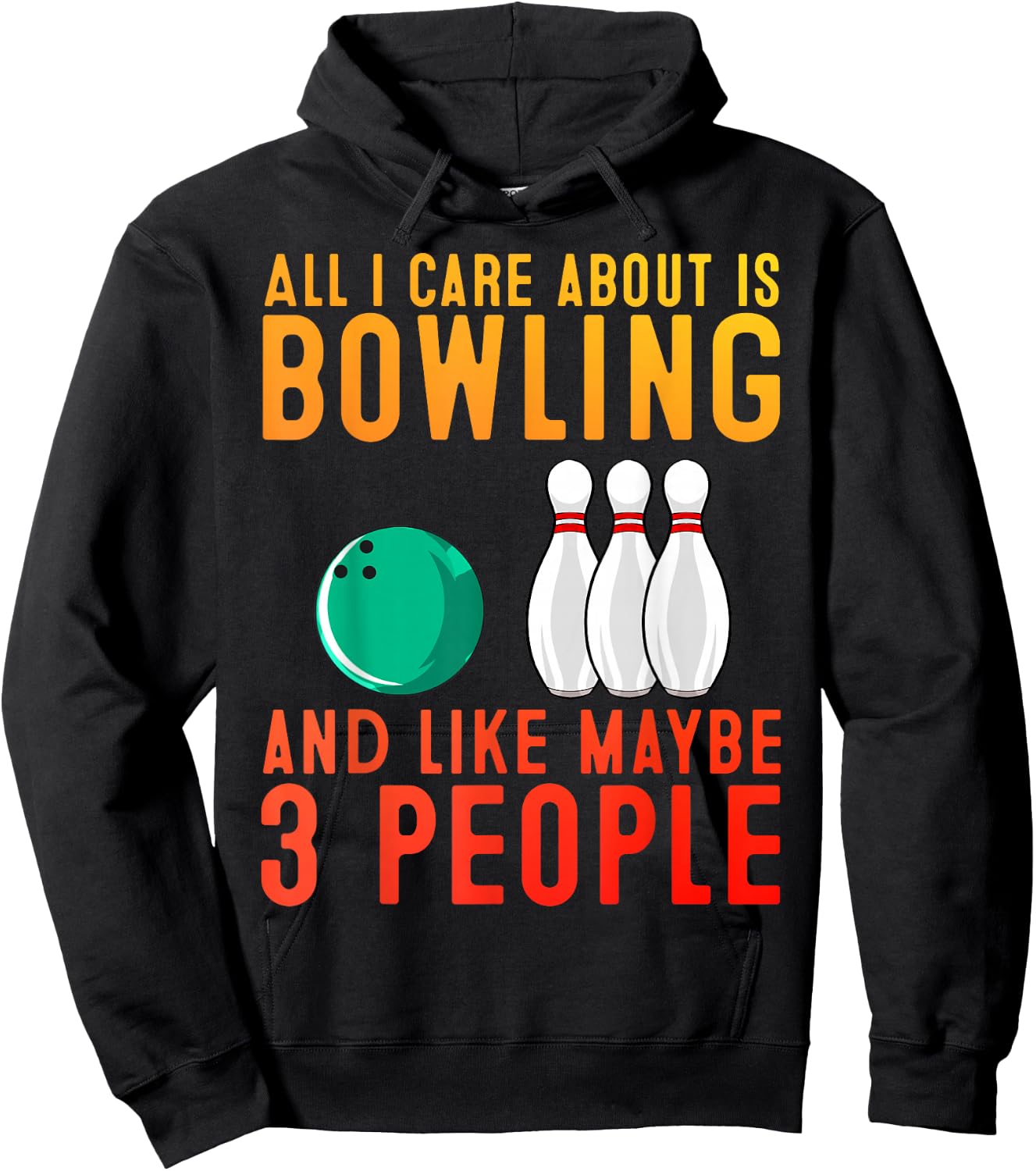 Funny Bowling Design Women Kids Bowler Bowling Lover Hoodie - Hoodie | Black