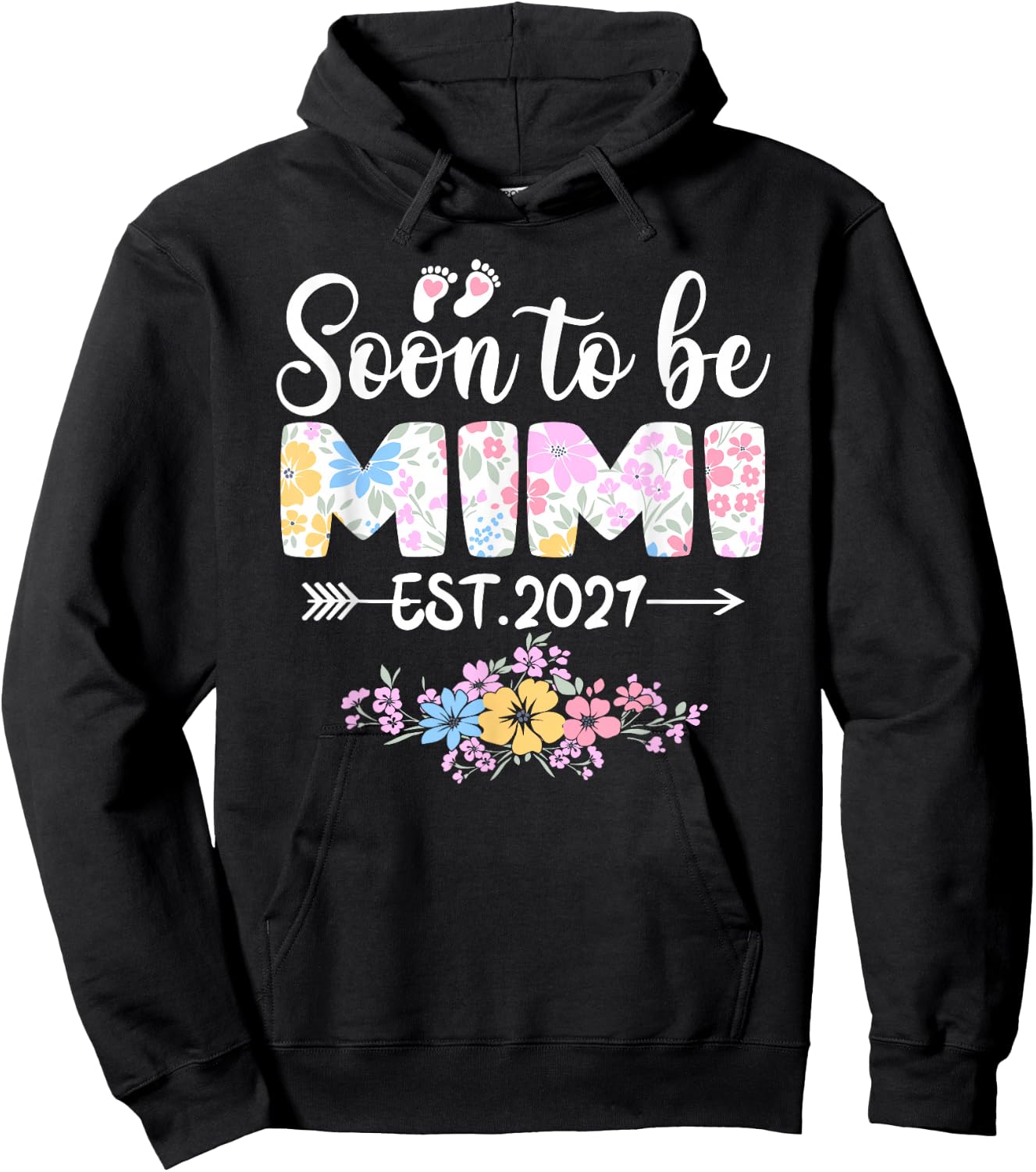 Soon to Be Mimi 2027 Promoted to Mom Hoodie - Hoodie | Black