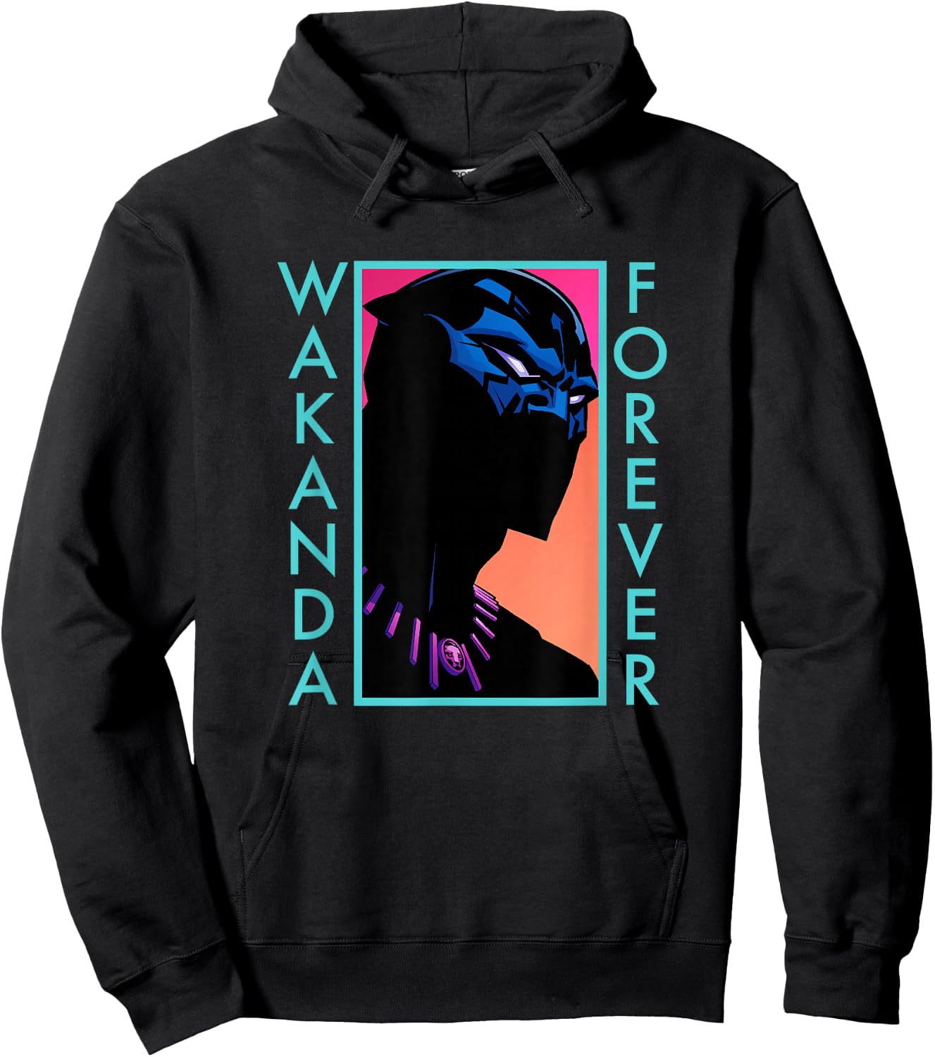Marvel Comics Retro Classic Wakanda Forever Black Panther Hoodie - Hoodie | Black
