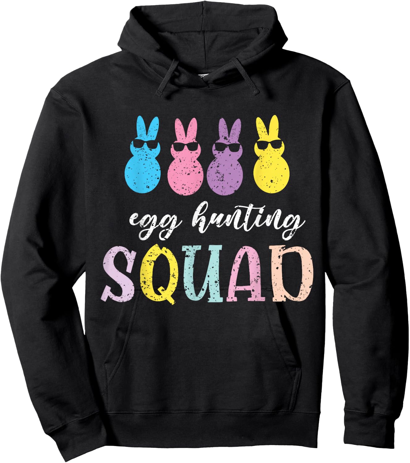 Funny Kids Baby Egg Hunting Squad Hoodie - Hoodie | Black