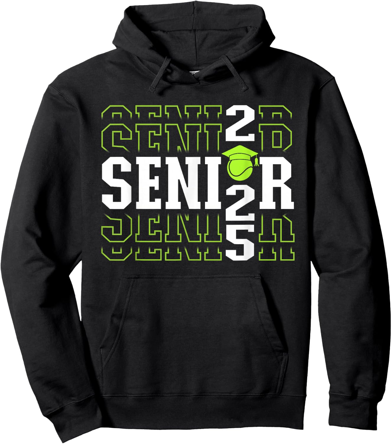 Class of 2025 Tennis Senior Hoodie - Hoodie | Black