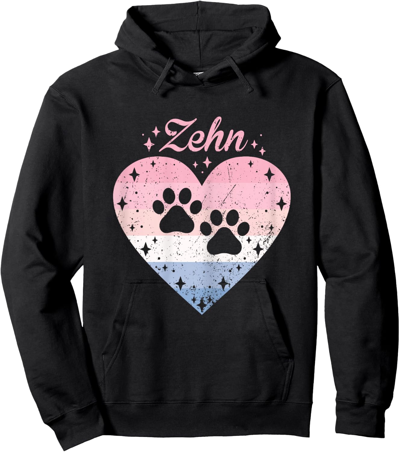 10. Geburtstag Mädchen Süßes Hund Pfote Motiv 10 Jahre Hoodie - Hoodie | Black