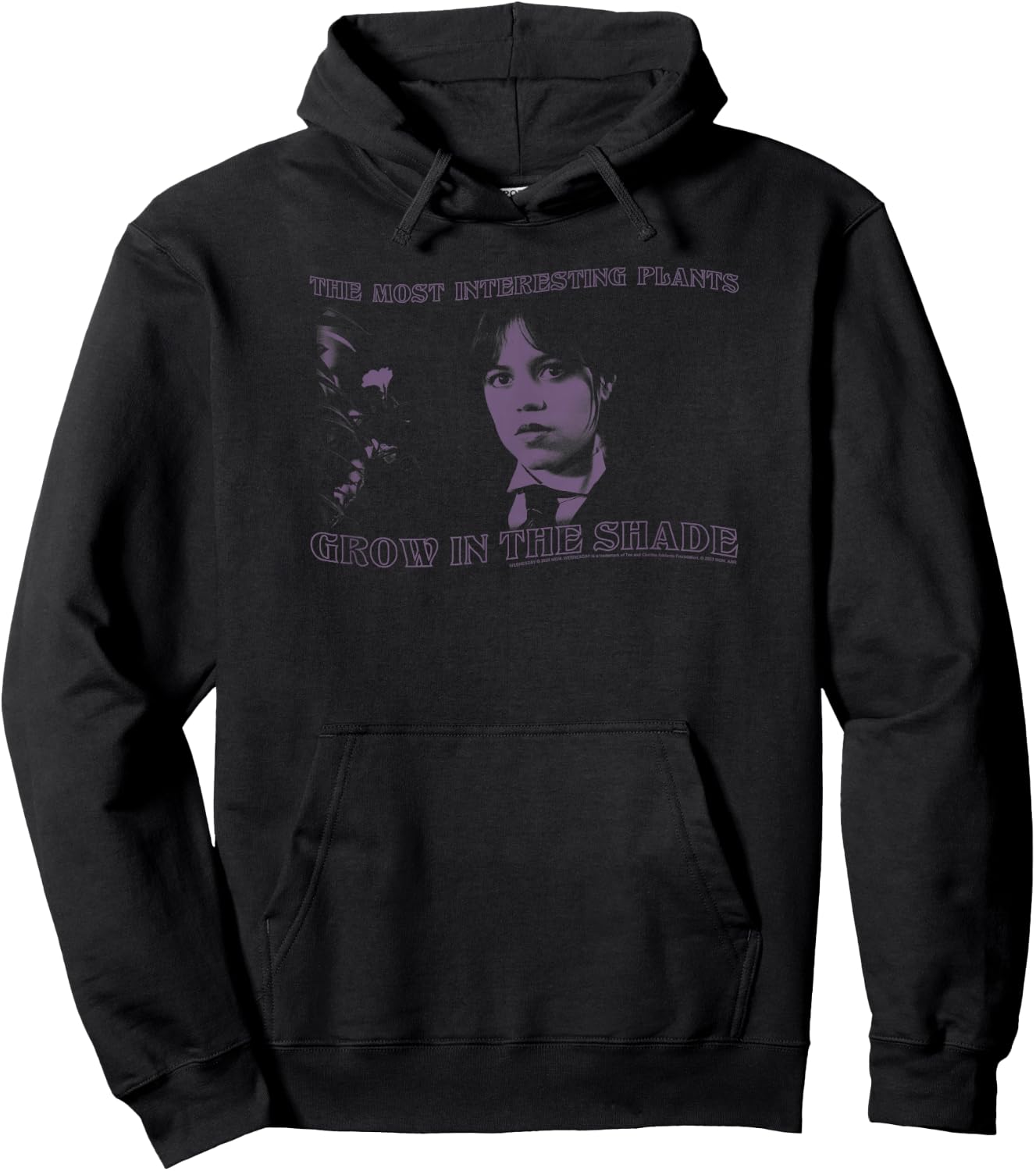 Wednesday The Most Interesting Plants Grow in Shade Photo Hoodie - Hoodie | Black