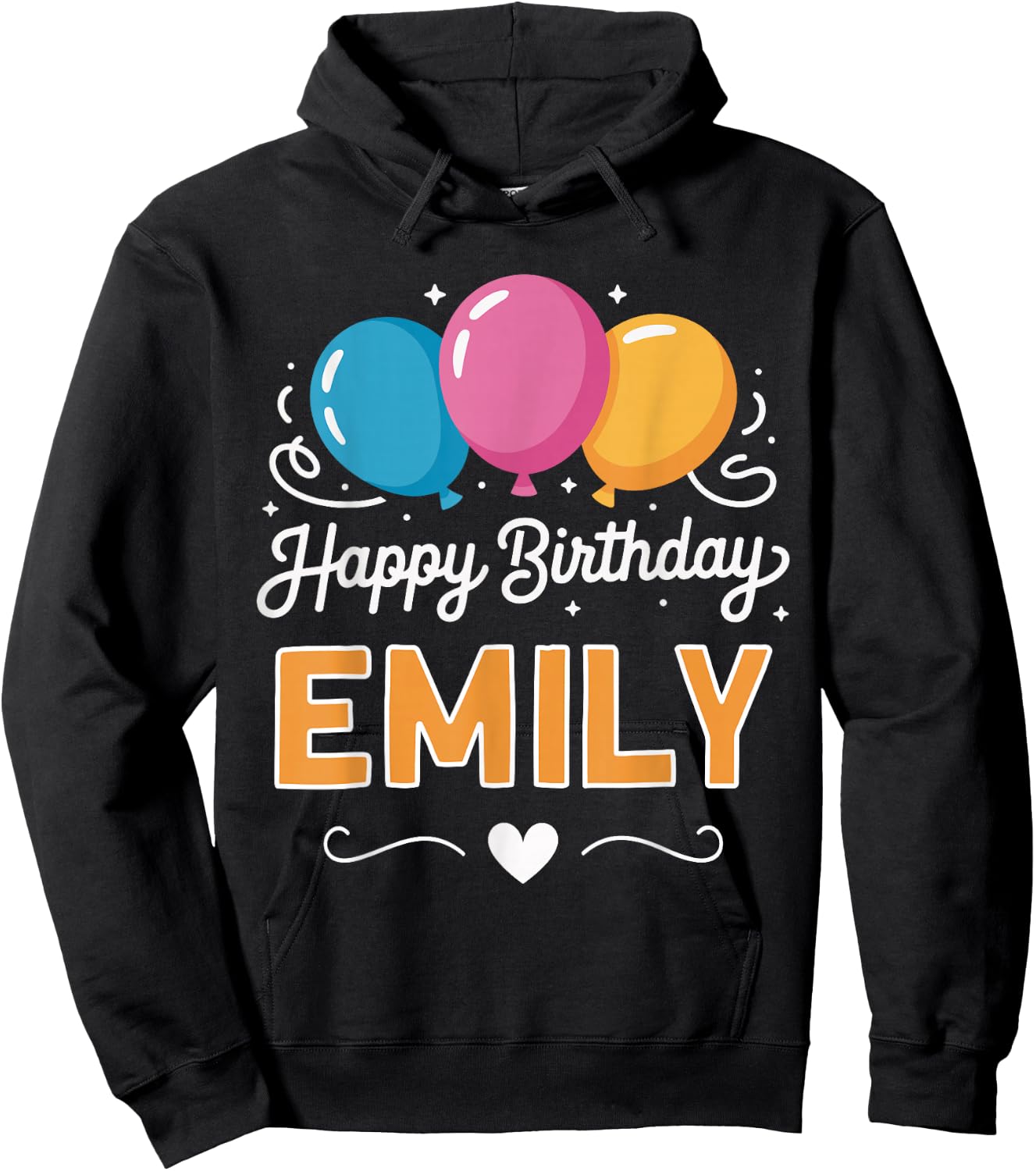 Happy Birthday Emily Hoodie - Hoodie | Black