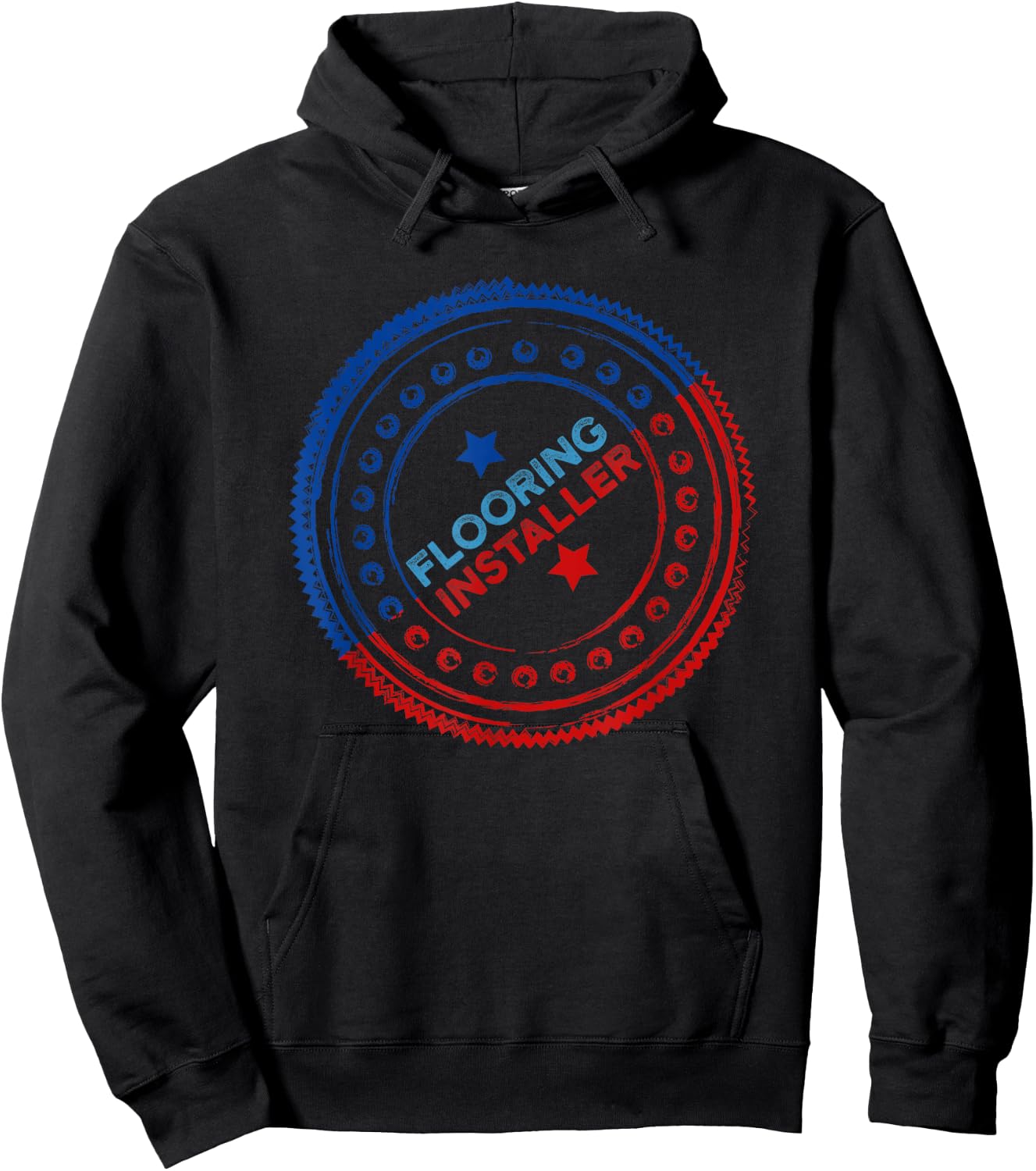 Flooring Installer Contractor Flag Hand Floor Installation Hoodie - Hoodie | Black