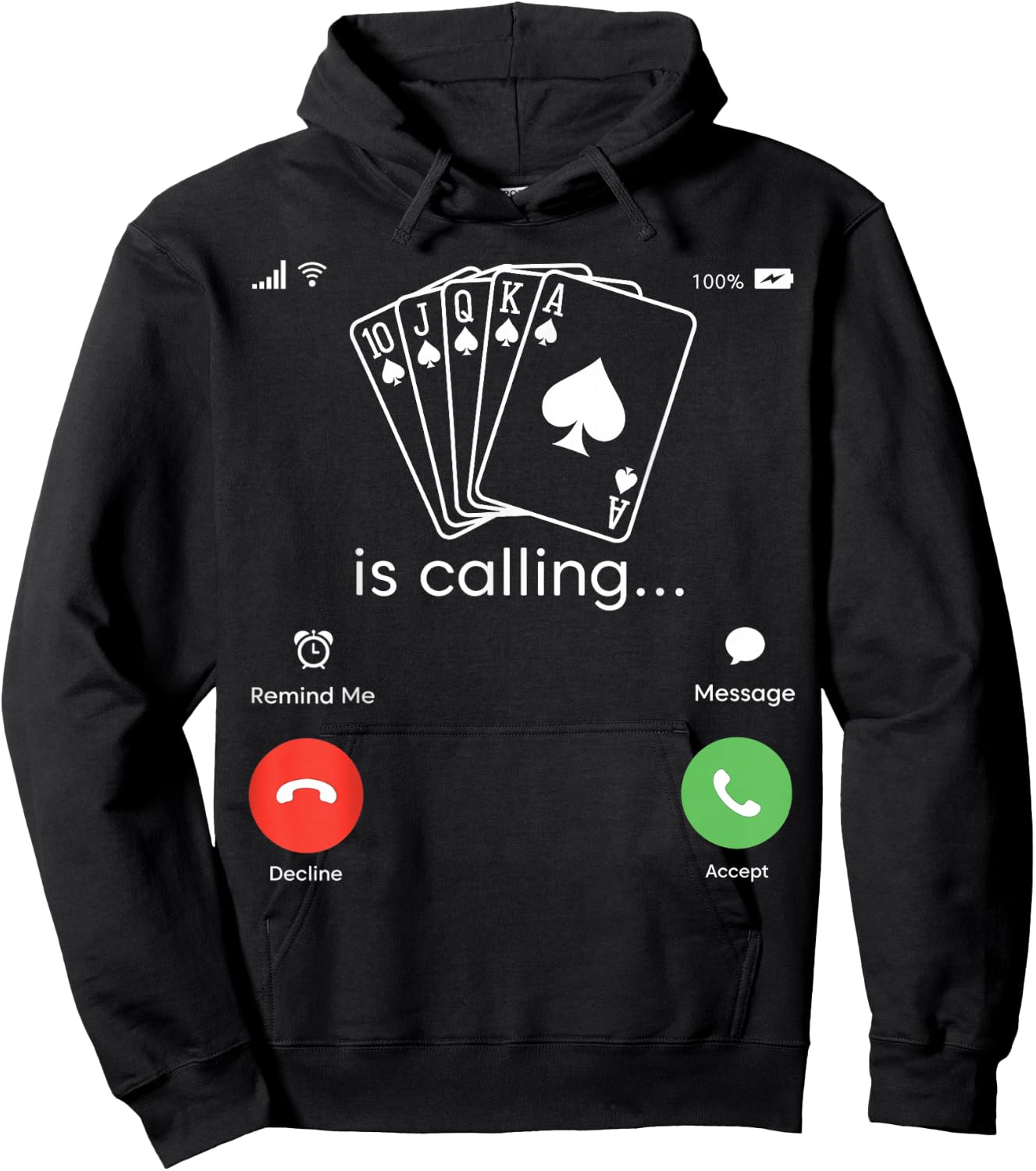 Poker Dealer Costume Gambling Poker Card Game Poker Hoodie - Hoodie | Black