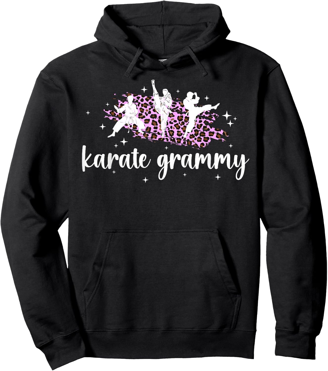Karate Grammy Leopard Karate Grammy Grandma Hoodie - Hoodie | Black