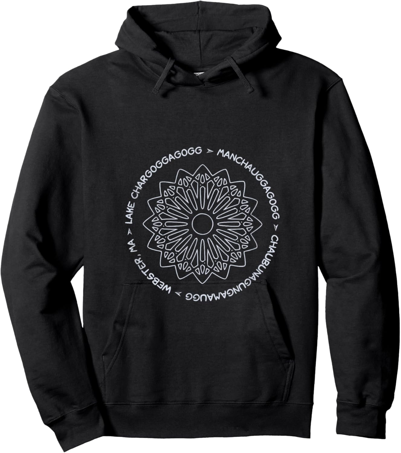 Lake Chargoggagogg Webster Lake MA Nipmuc Bartlett Indians Hoodie - Hoodie | Black