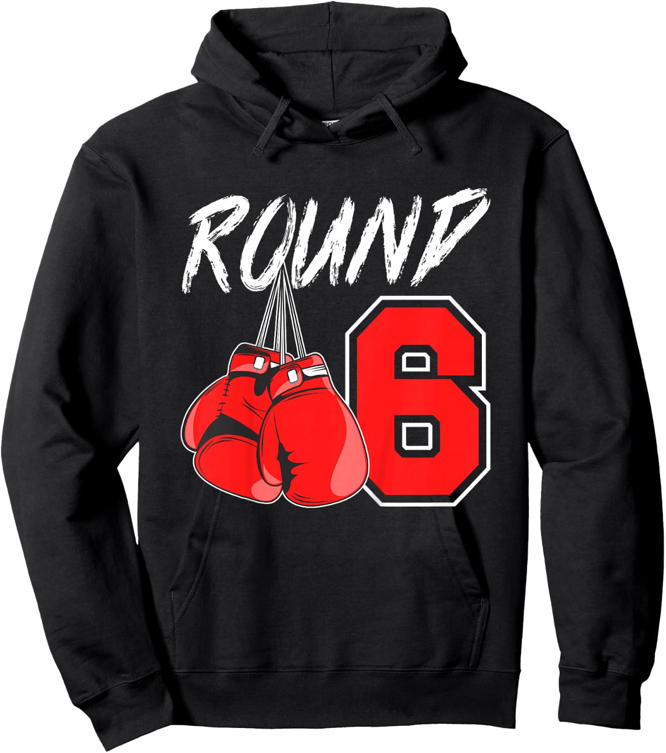 Kids 6th Birthday Boxing Boy 6 Year Old Boxer Bday Party Hoodie - Hoodie | Black