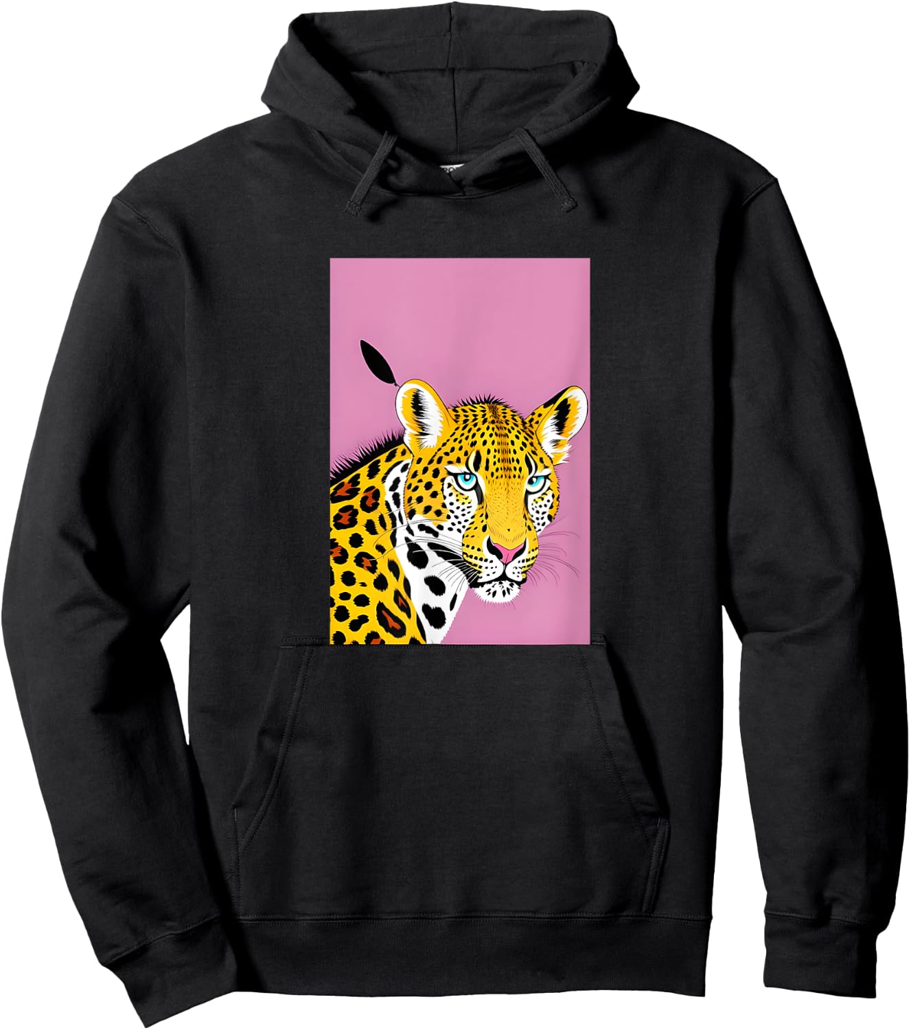 Western Cow Leopard Cheetha Serape Turquoise pink Hoodie - Hoodie | Black