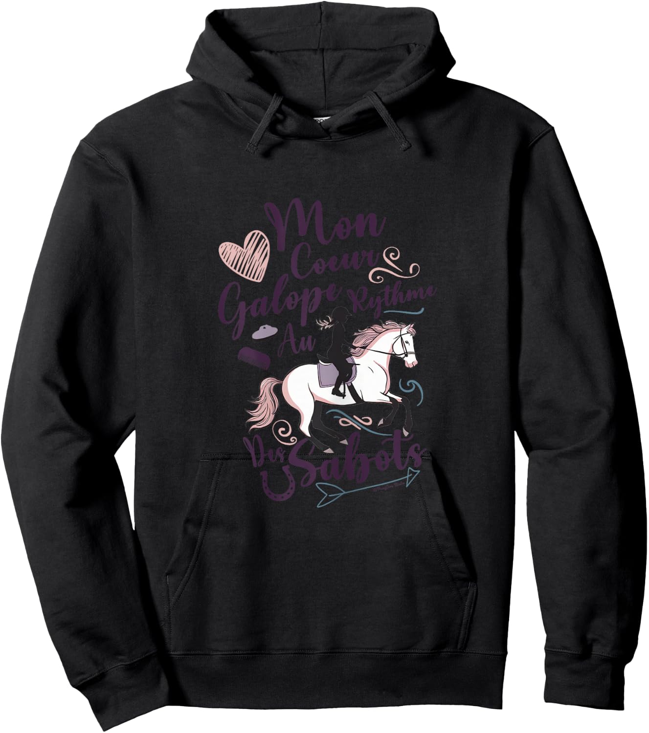 Horse Girl Rider Child and Teen Passion Riding , white Hoodie - Hoodie | Black