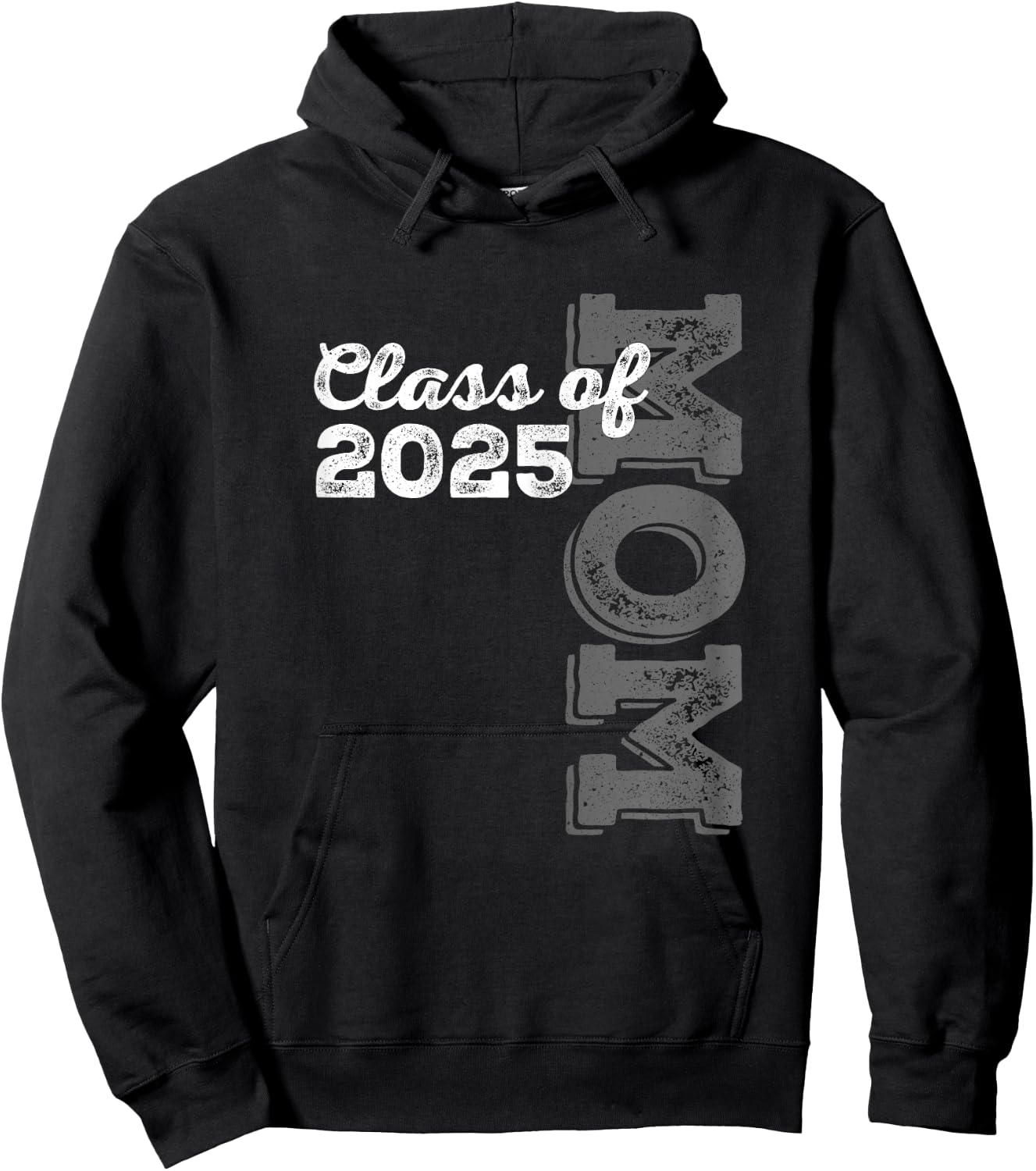 Vintage Senior 2025 Class Graduate Proud Mom Class of 2025 Hoodie - Hoodie | Black