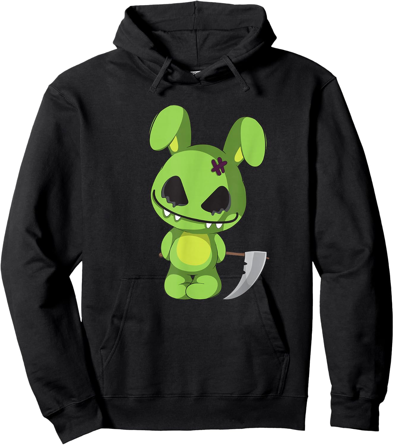 Funny goth zombie easter scary bunny dye easter eggs rabbit Hoodie - Hoodie | Black