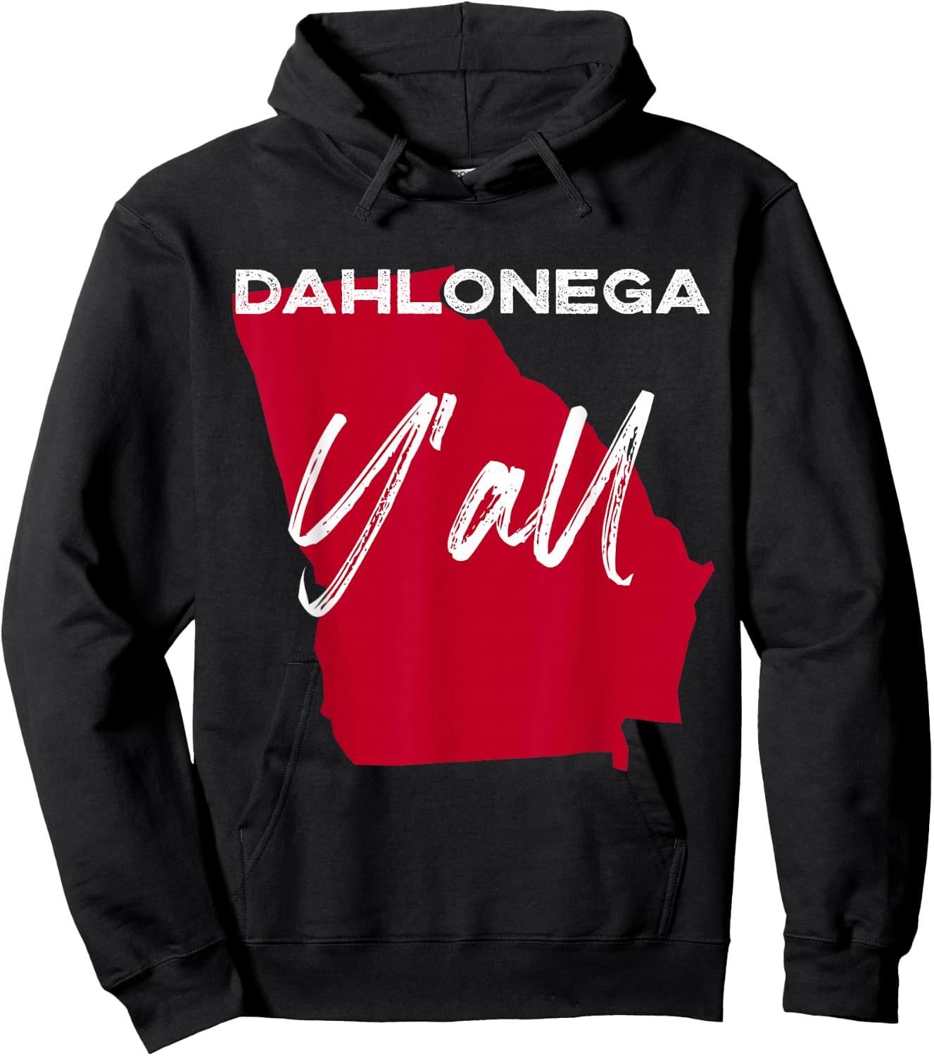 Dahlonega Georgia Y'all GA Pride State Map Cute Hoodie - Hoodie | Black