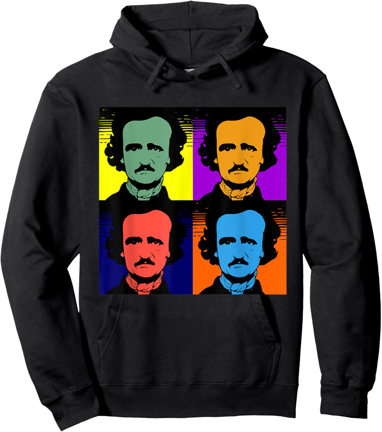 Edgar Allan Poe Pop Art Retro Hoodie - Hoodie | Black