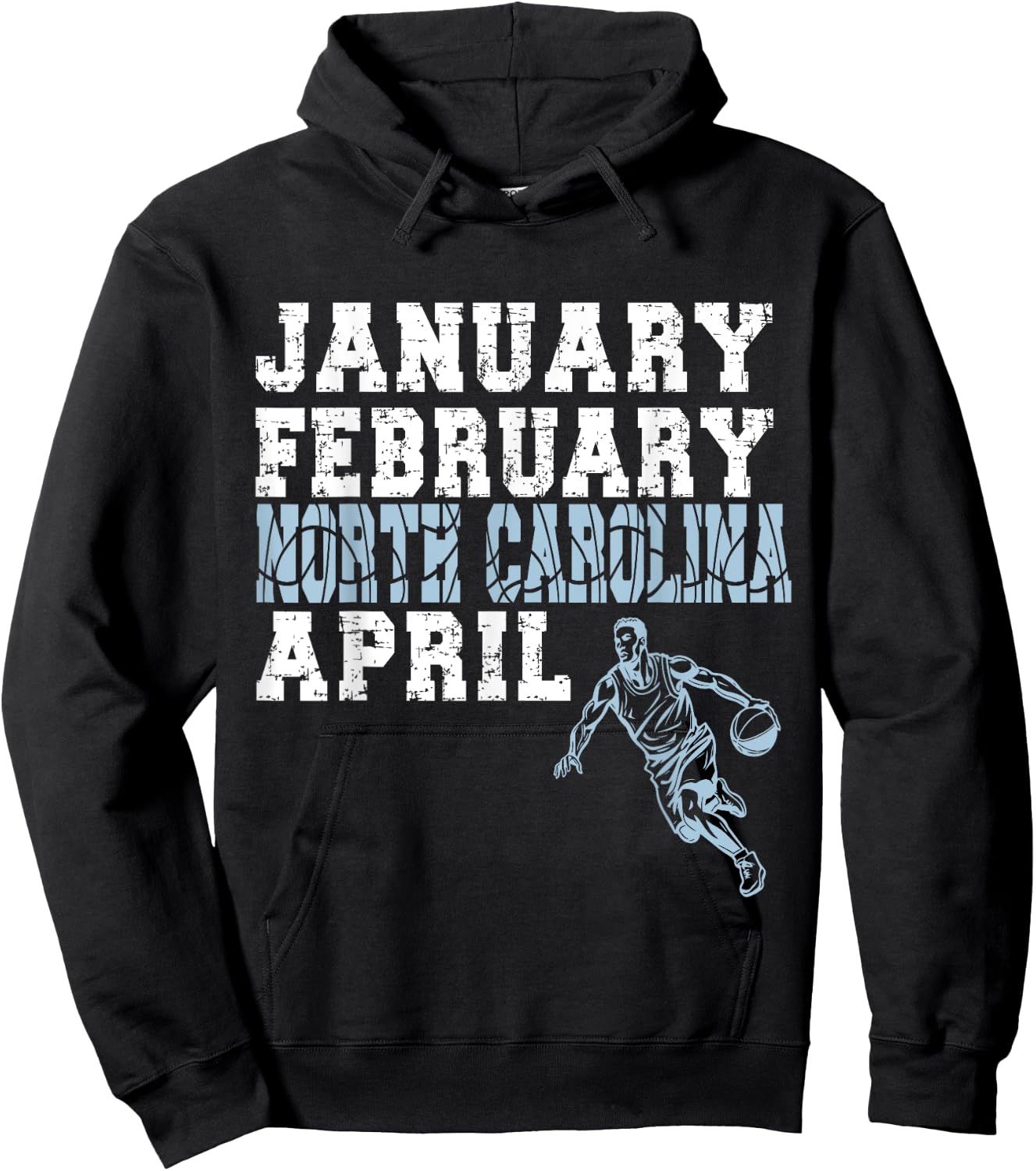 Funny January February North Carolina April Hoodie - Hoodie | Black